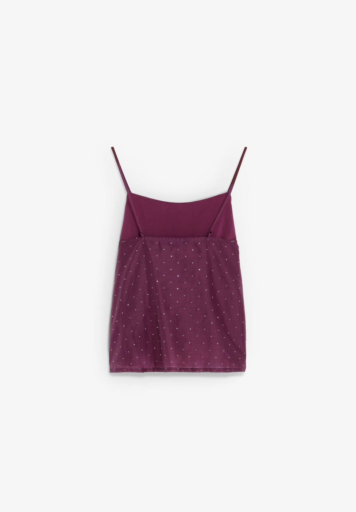 TOP ACETINADO COM STRASS