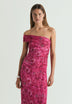 VESTIDO MIDI ASSIMÉTRICO COM PADRÃO