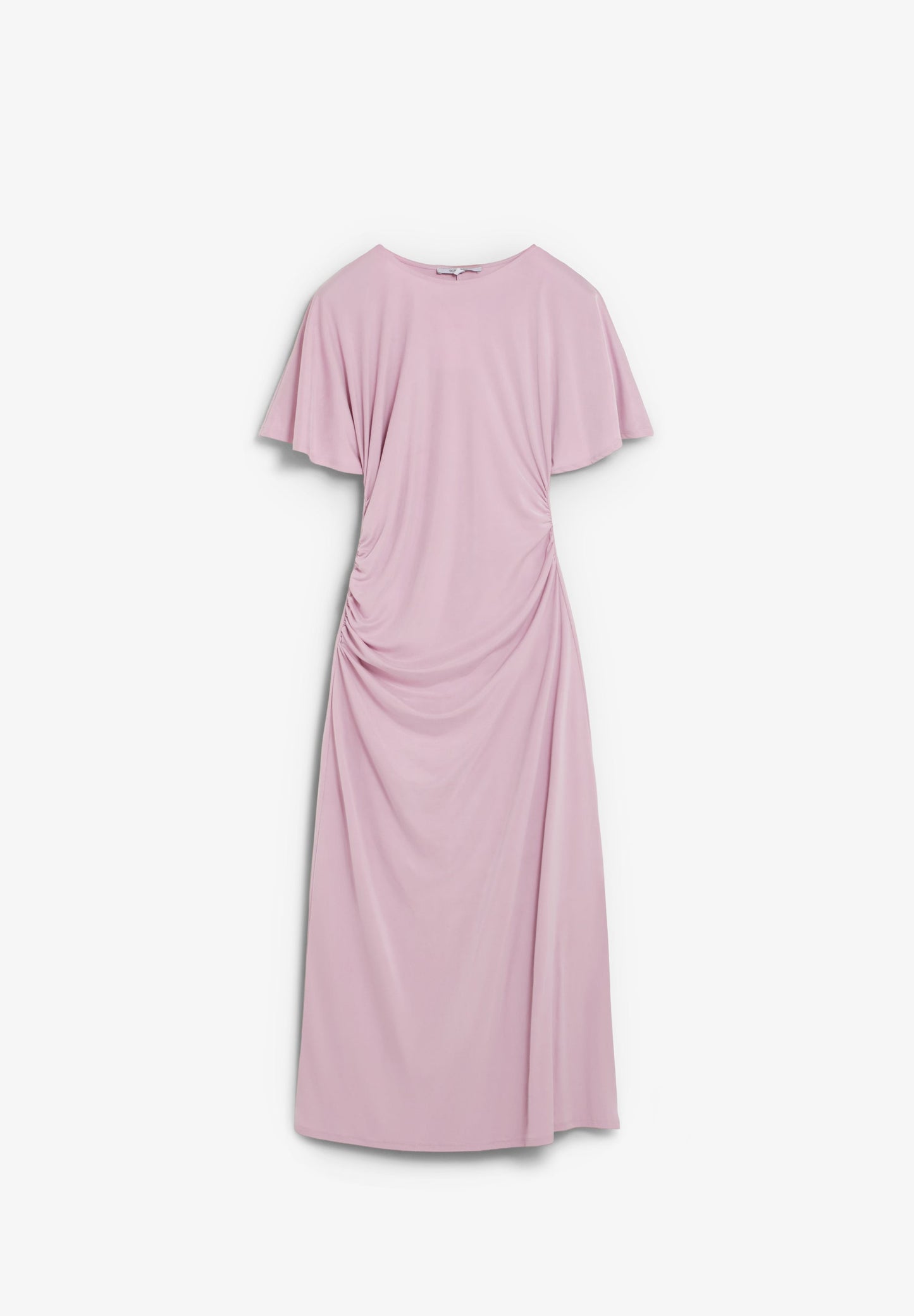 VESTIDO CUPRO COM FRANZIDOS