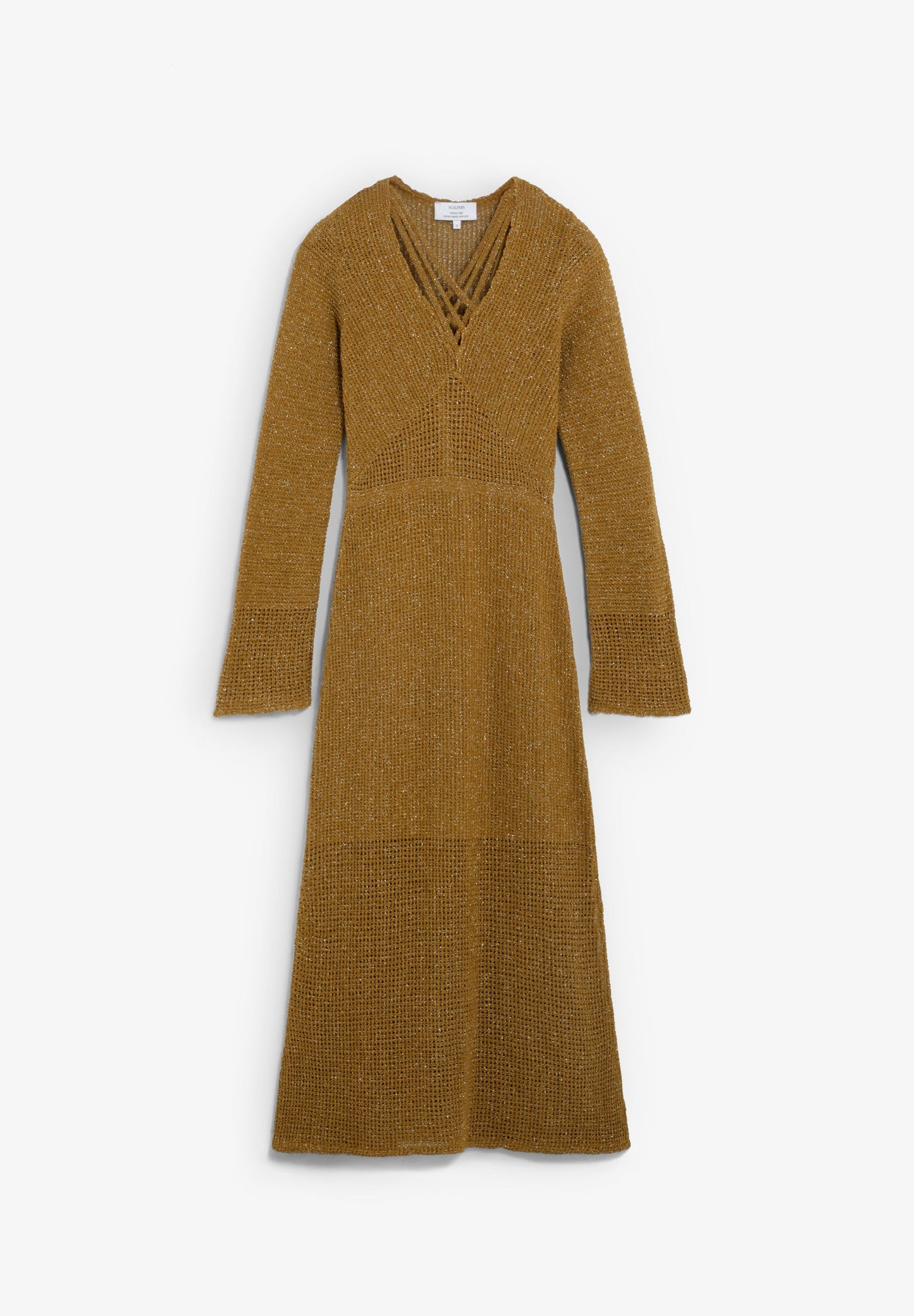 VESTIDO DE MALHA COM FIO METALIZADO