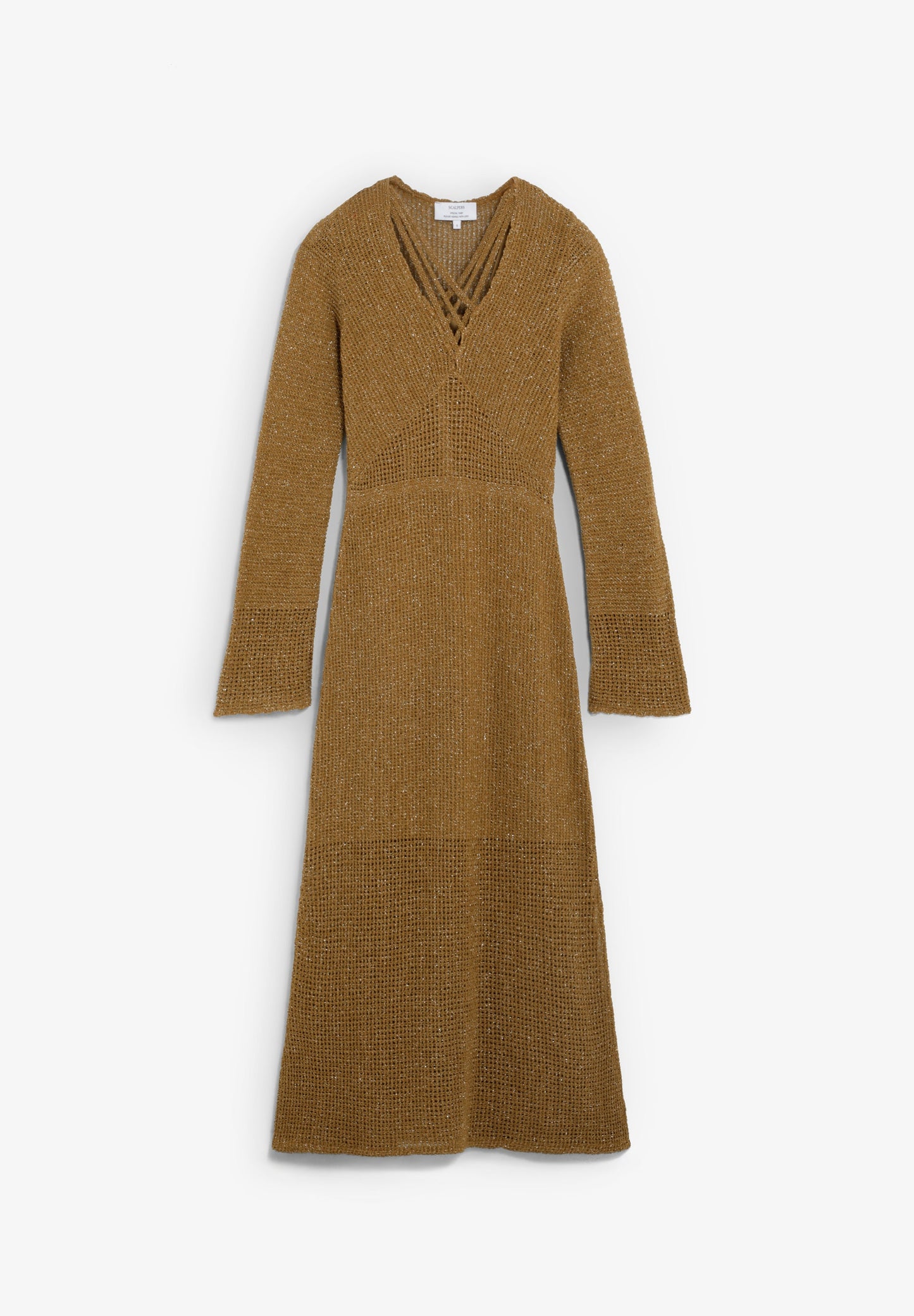 VESTIDO DE MALHA COM FIO METALIZADO