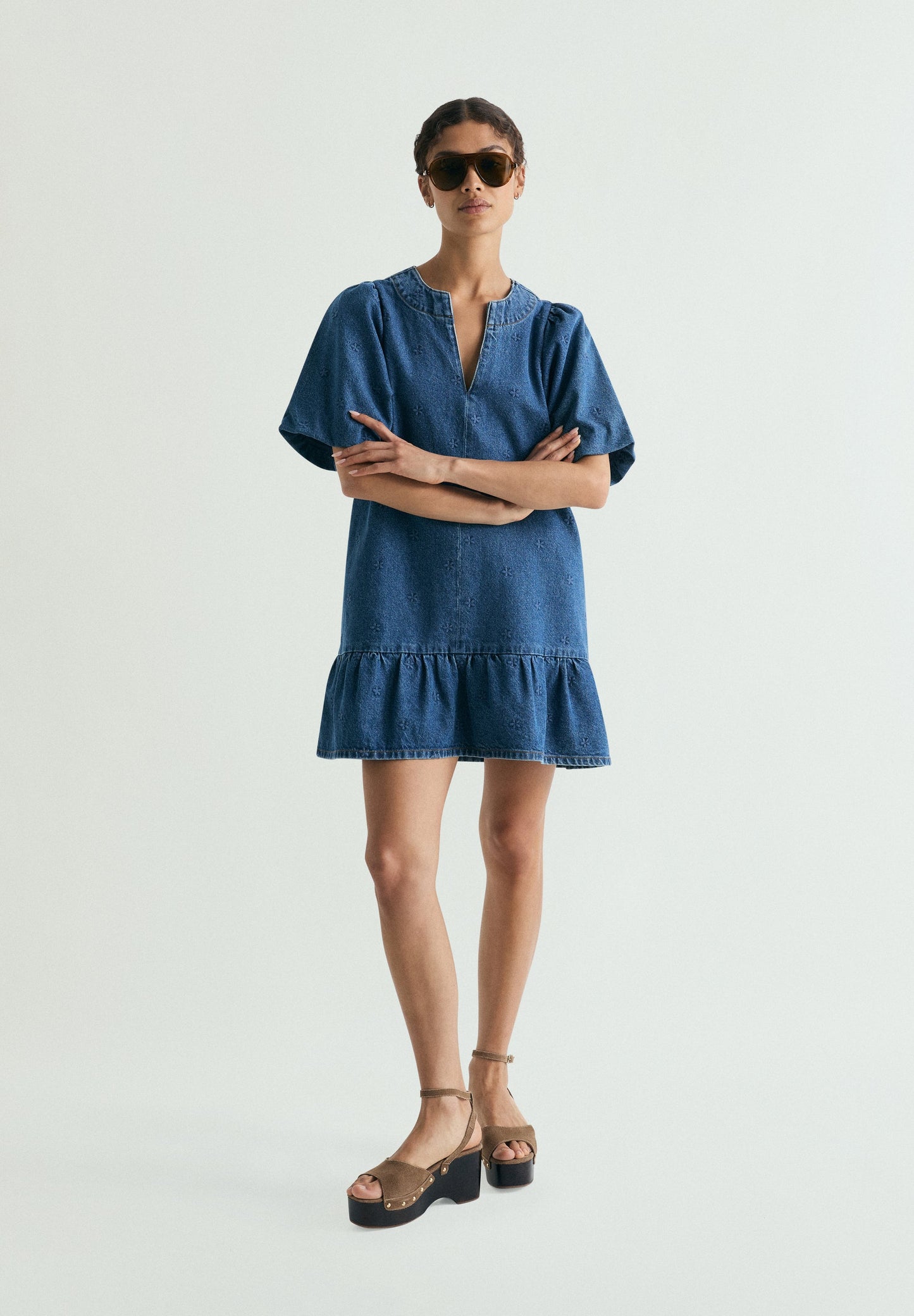 MINIVESTIDO EM DENIM