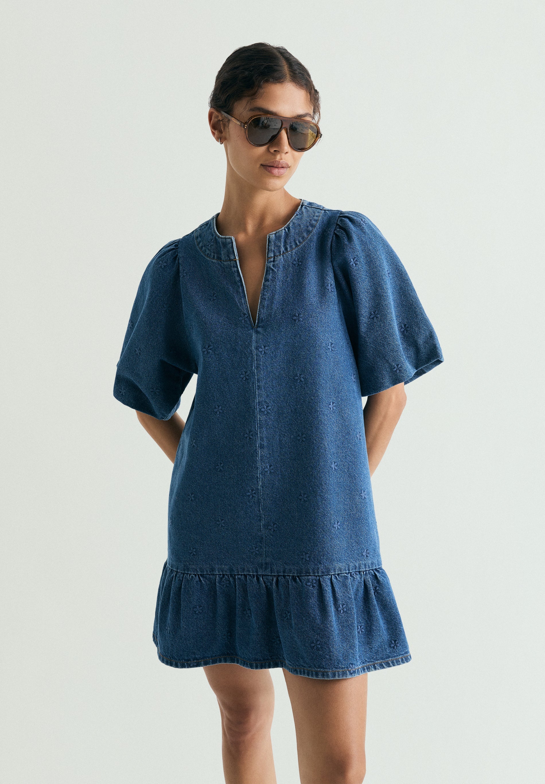 MINIVESTIDO EM DENIM