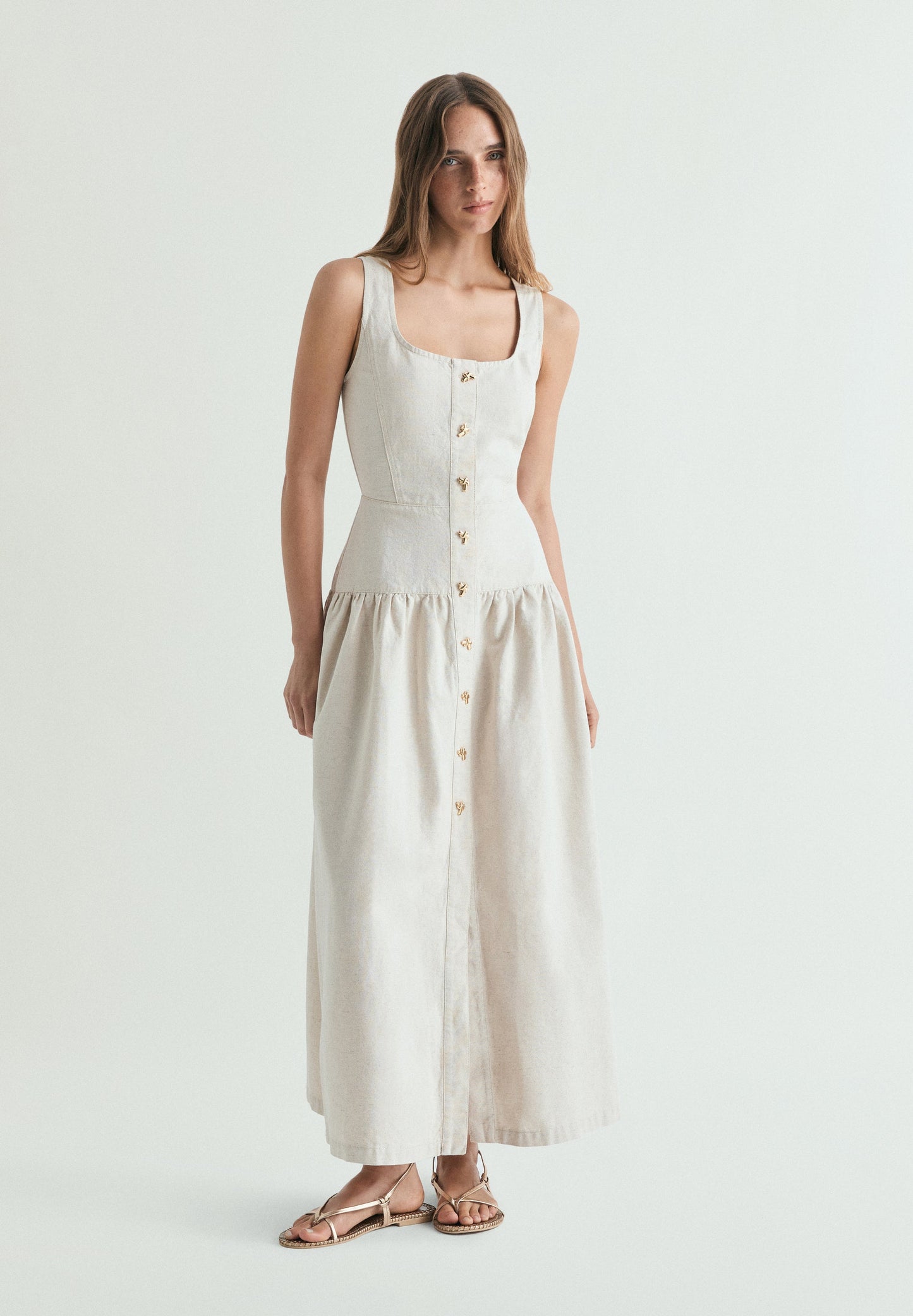 VESTIDO DENIM COM BOTÕES