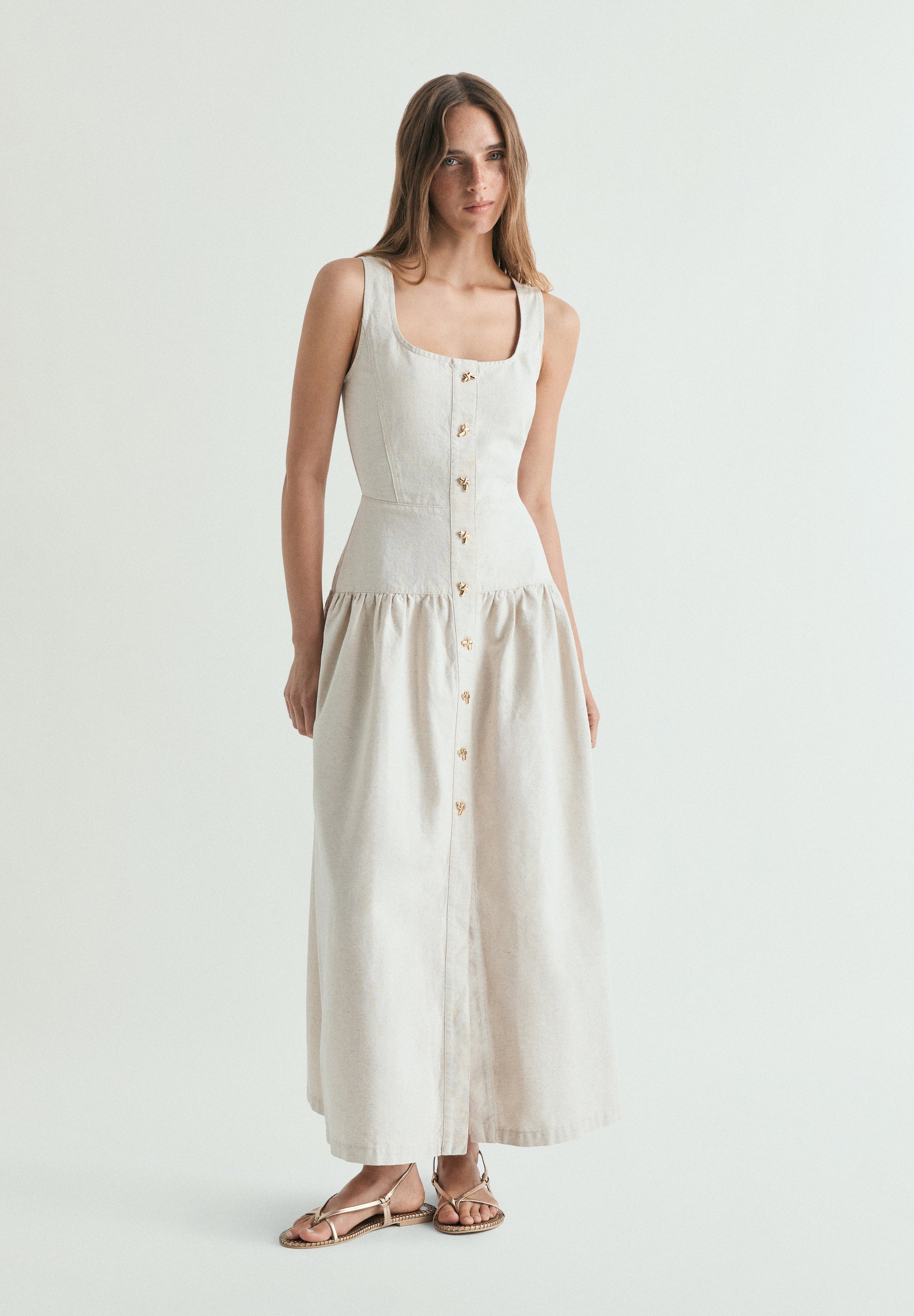 VESTIDO DENIM COM BOTÕES