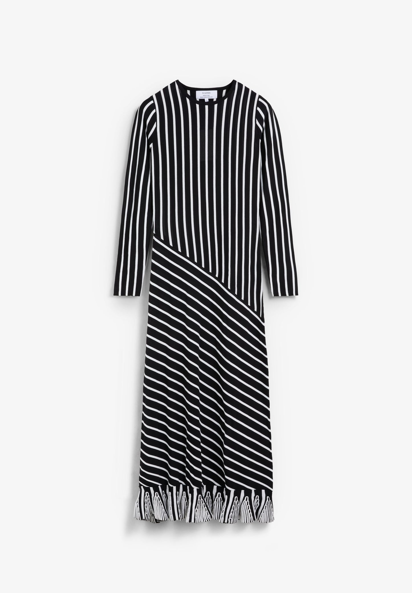 VESTIDO ÀS RISCAS EM CONTRASTE