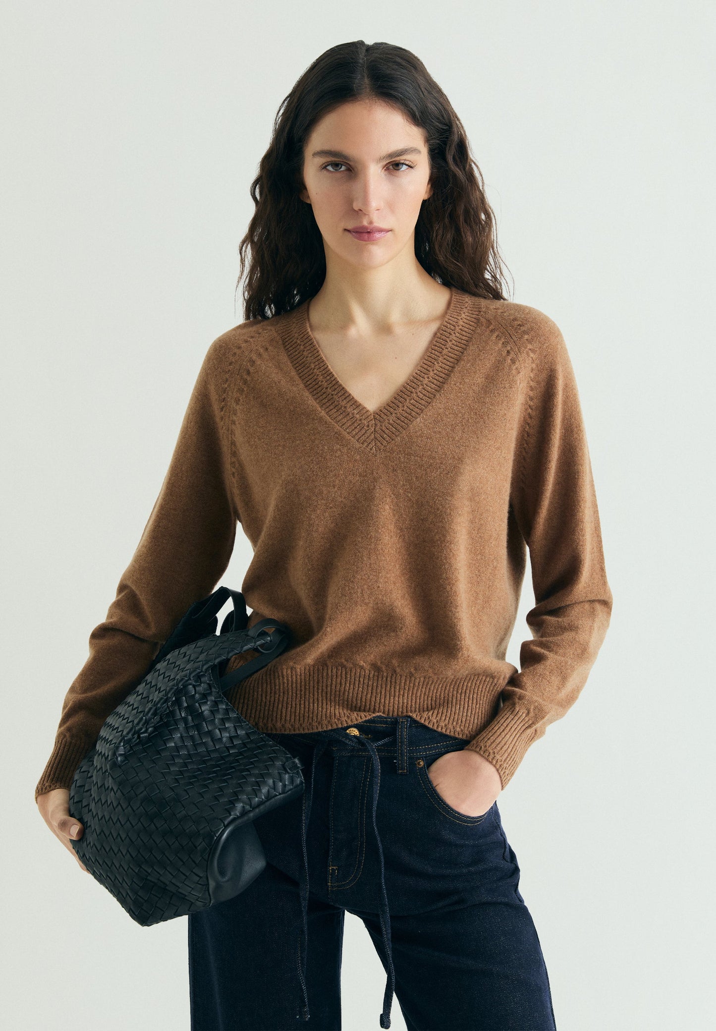 BOLSA SHOPPER DE PELE TRANÇADA