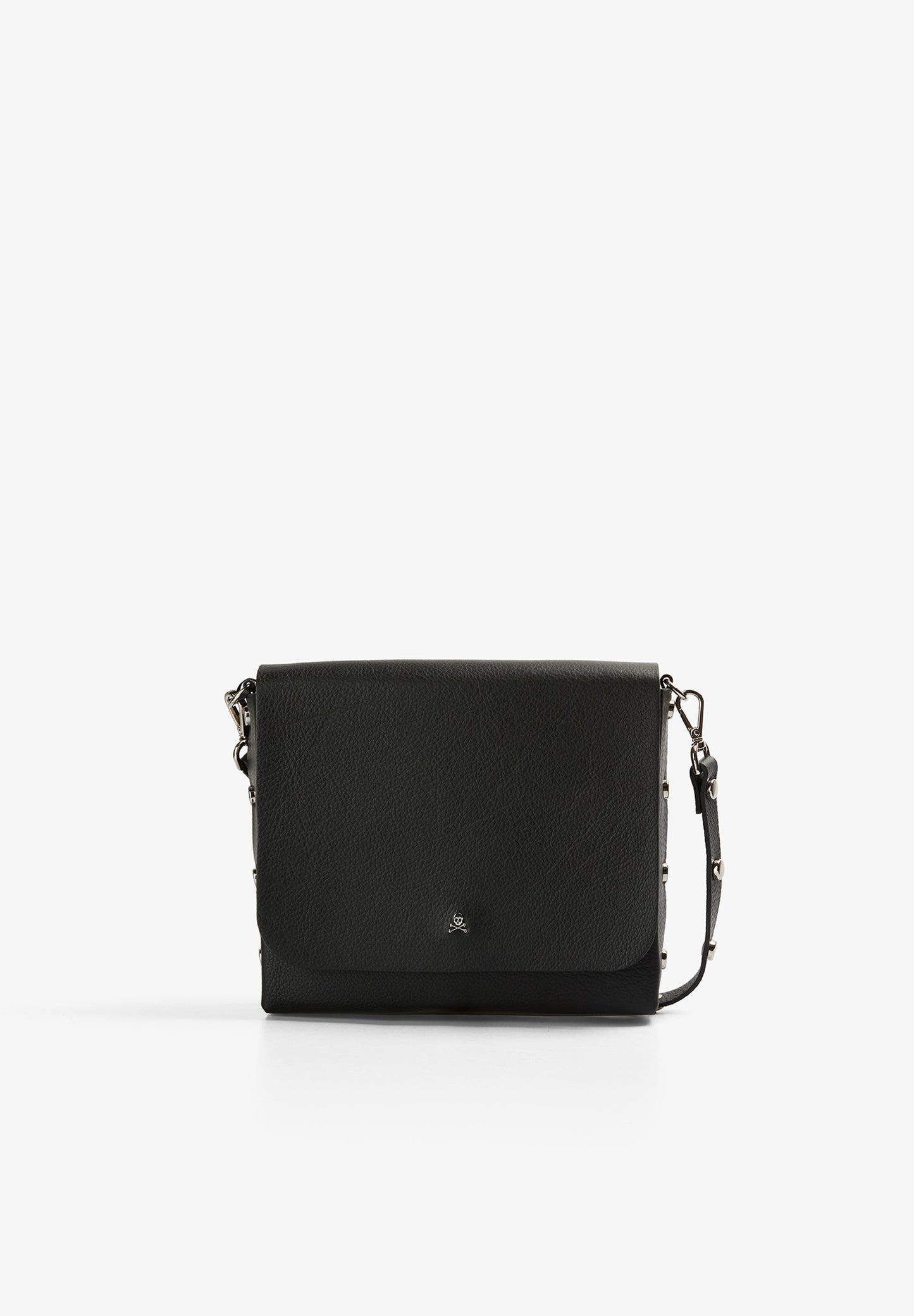 BOLSA DE PELE COM APLIQUES