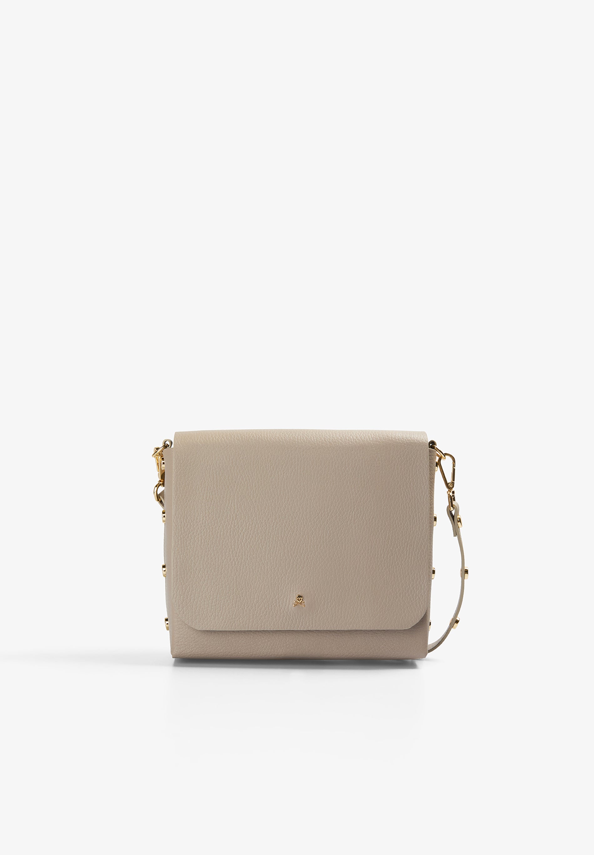 BOLSA DE PELE COM APLIQUES