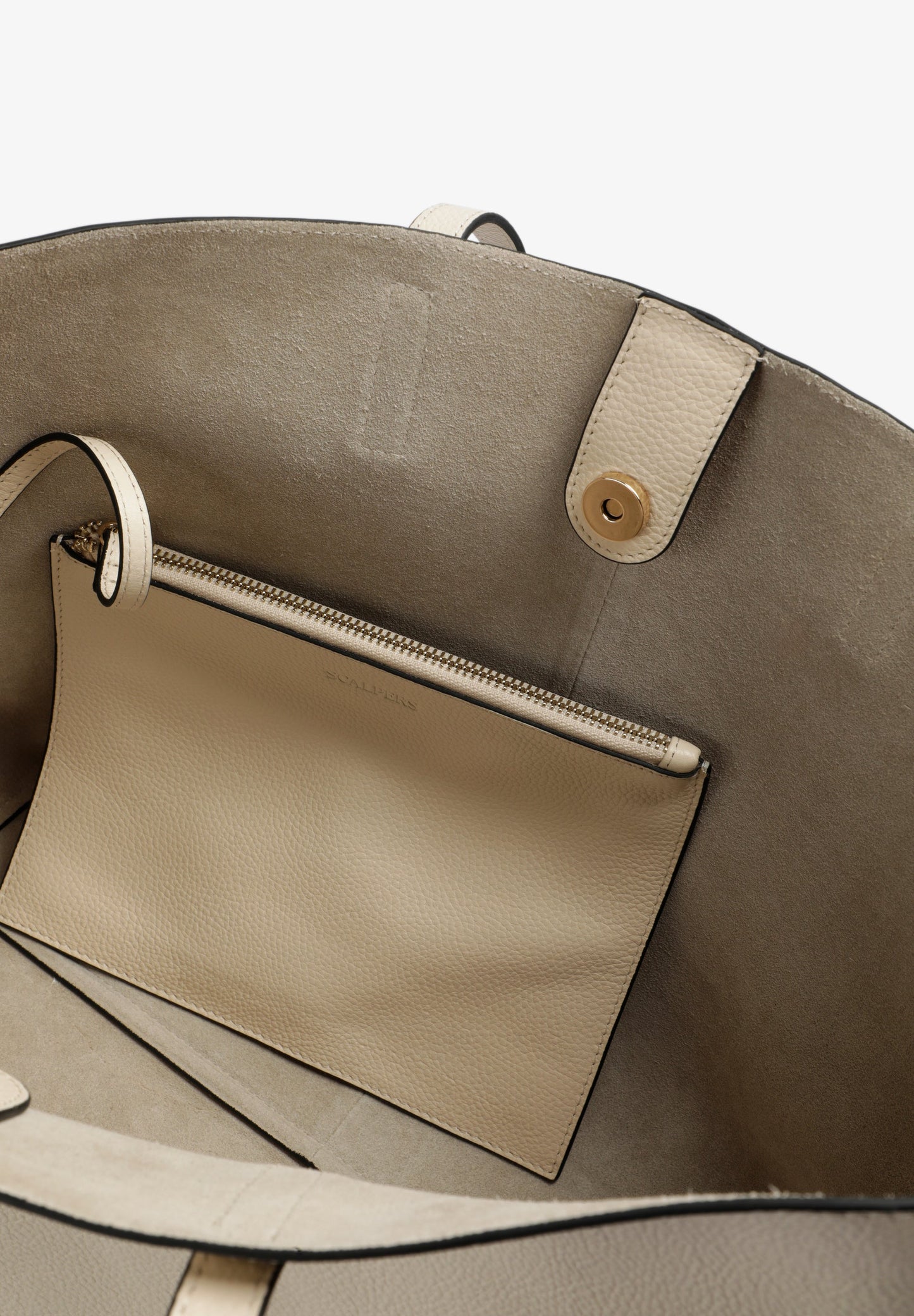 BOLSA DE PELE SHOPPER COM APLIQUES