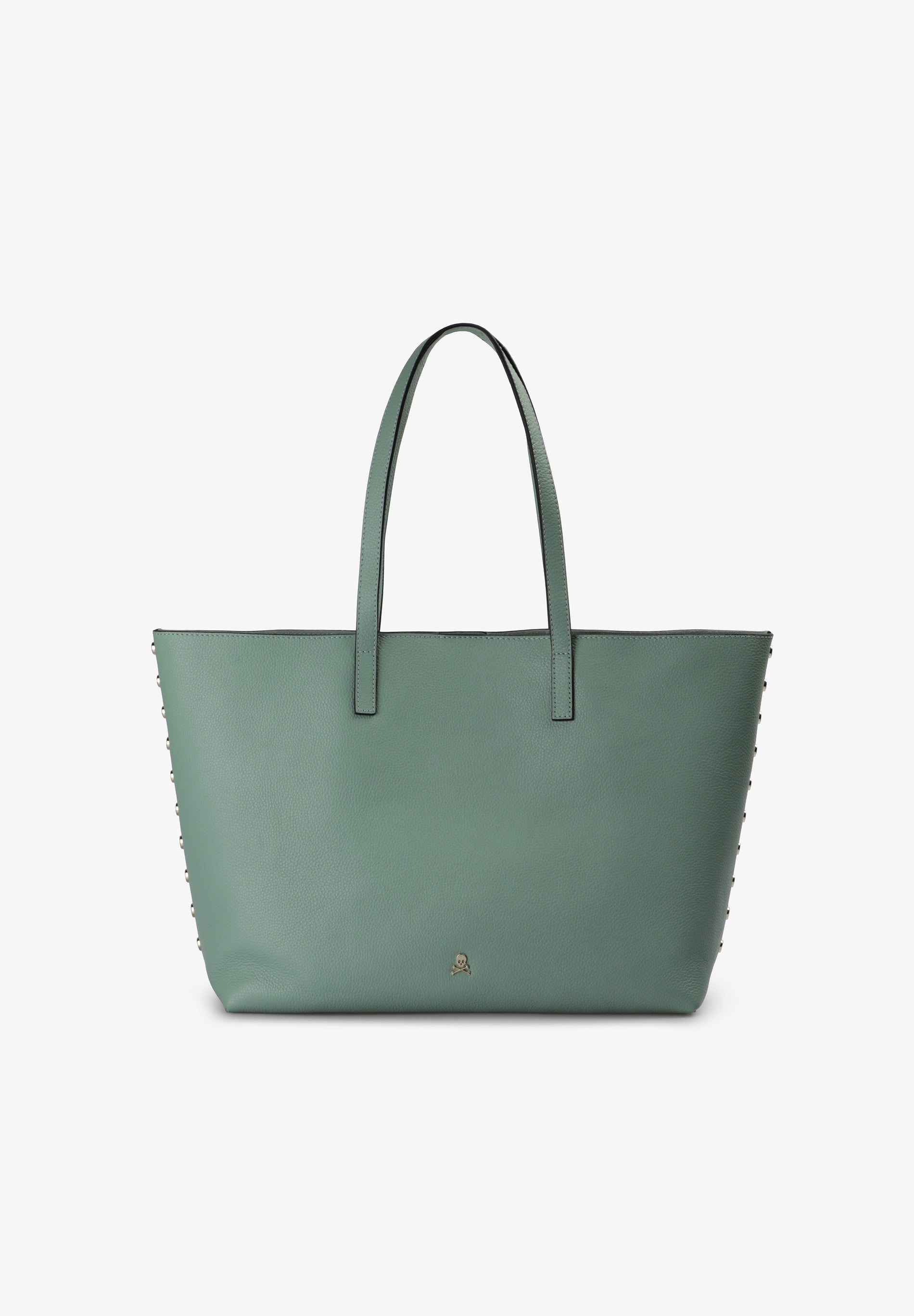 BOLSA DE PELE SHOPPER COM APLIQUES