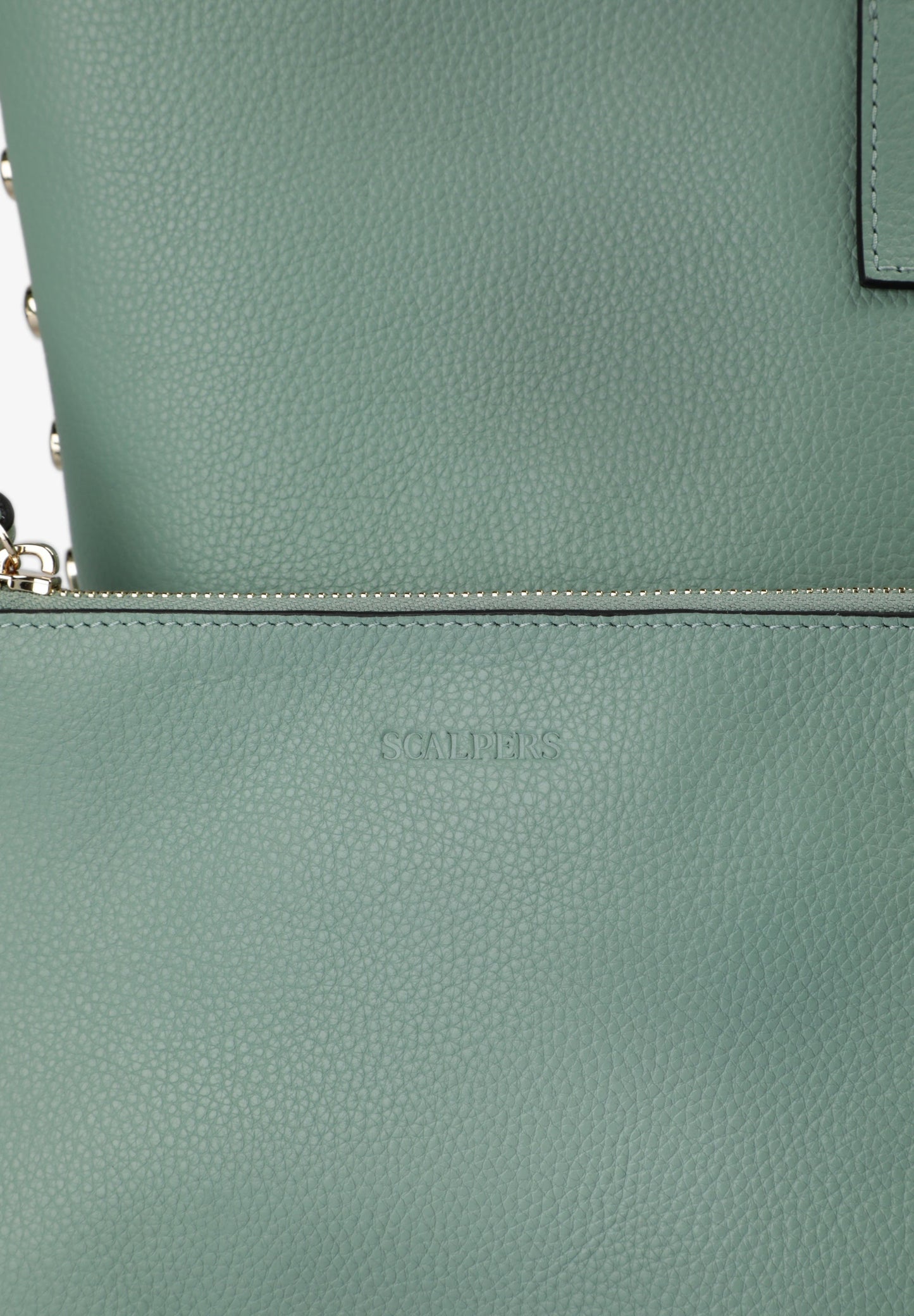 BOLSA DE PELE SHOPPER COM APLIQUES