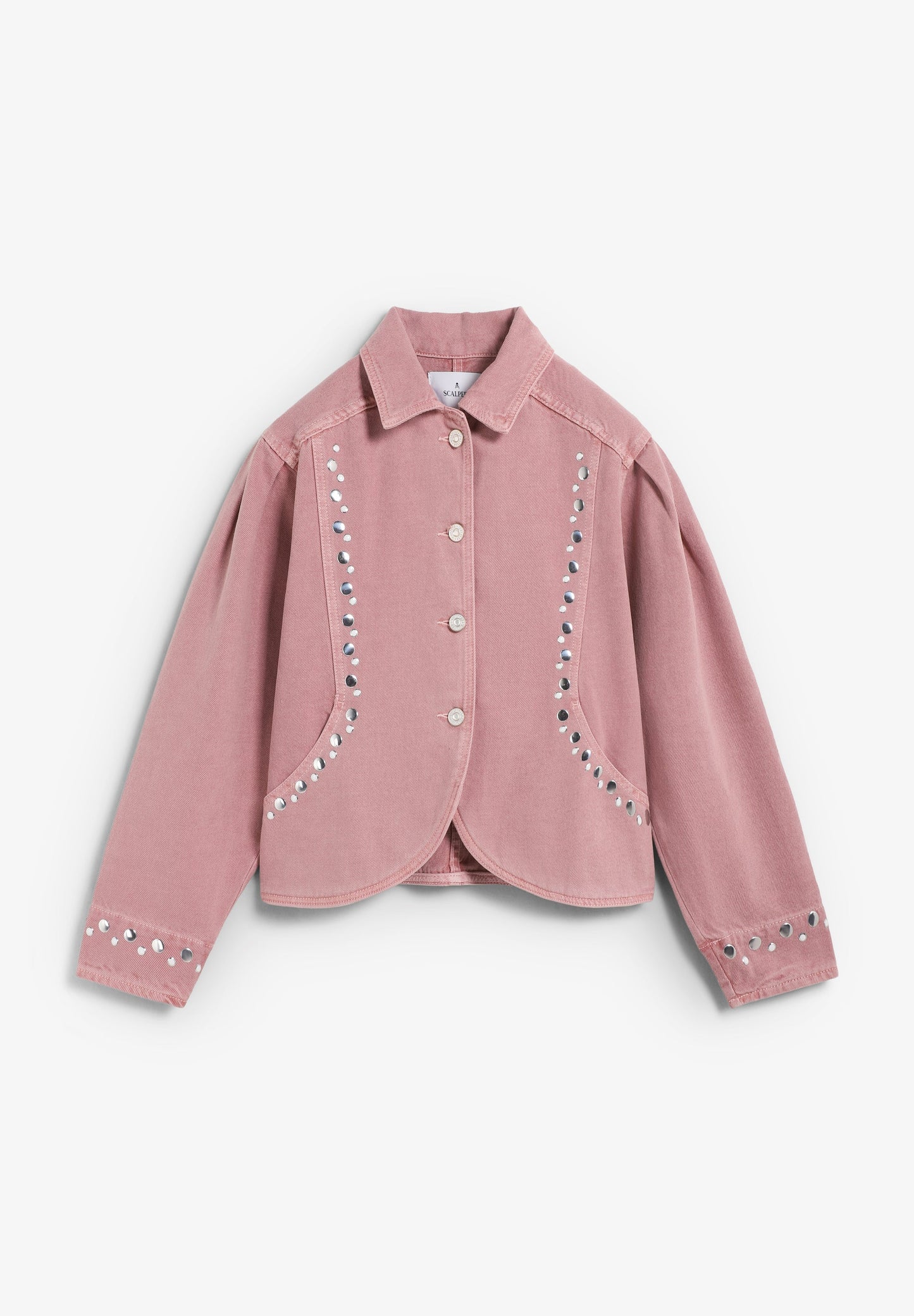 CARDIGAN DENIM COM TACHAS