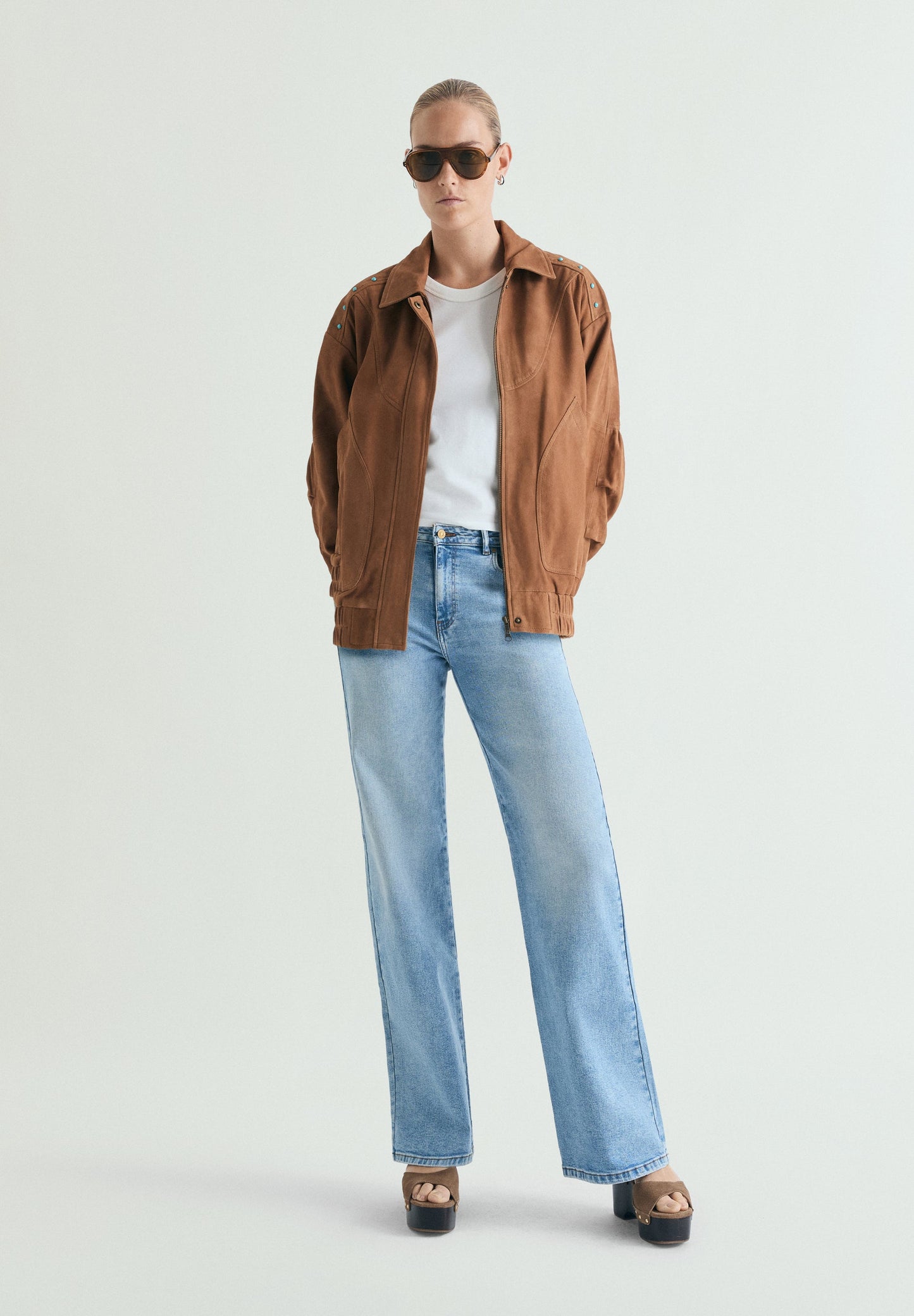 CARDIGAN BOMBER CAMURÇA TACHAS