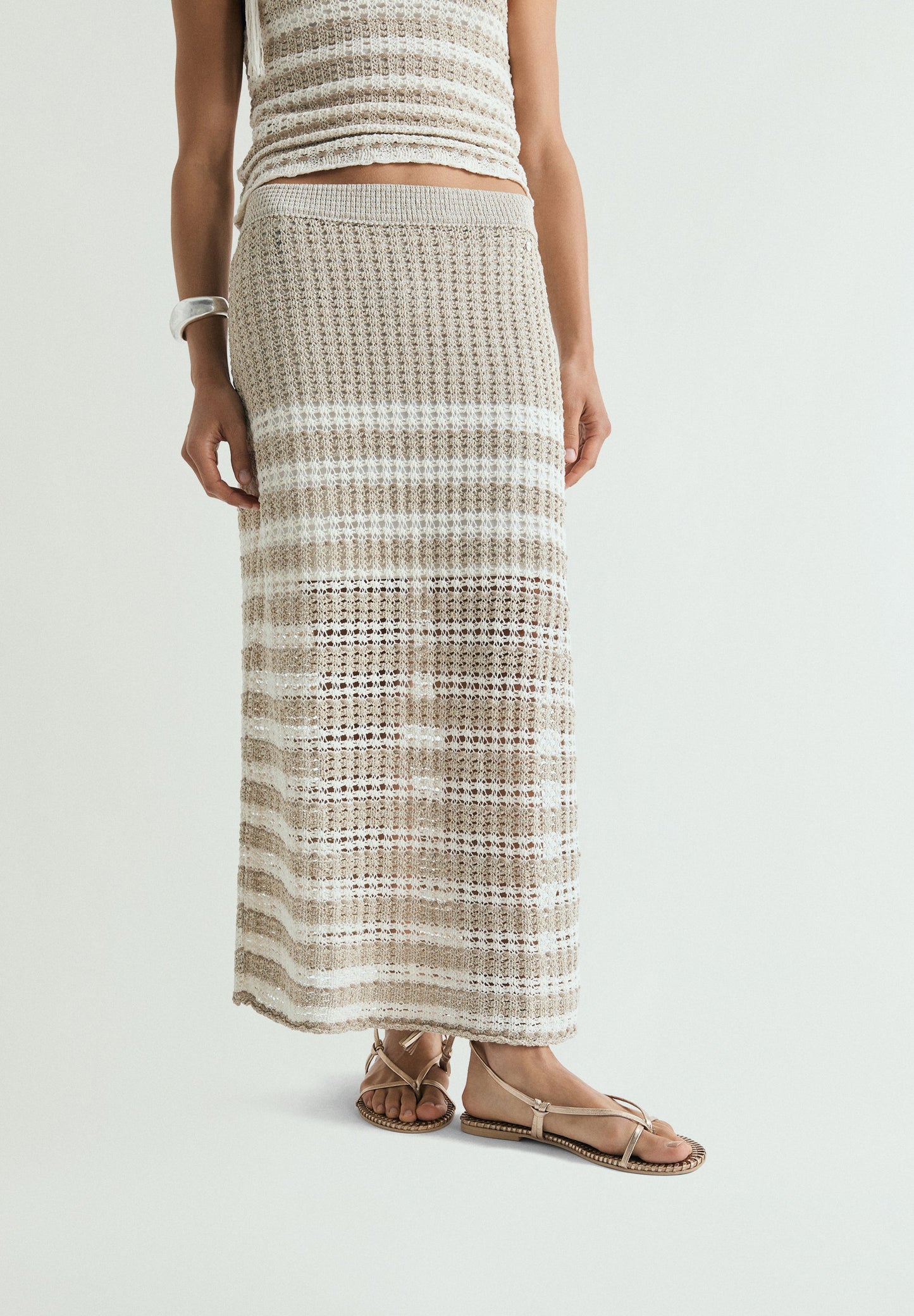 SCCROCHET STRIPES SKIRT