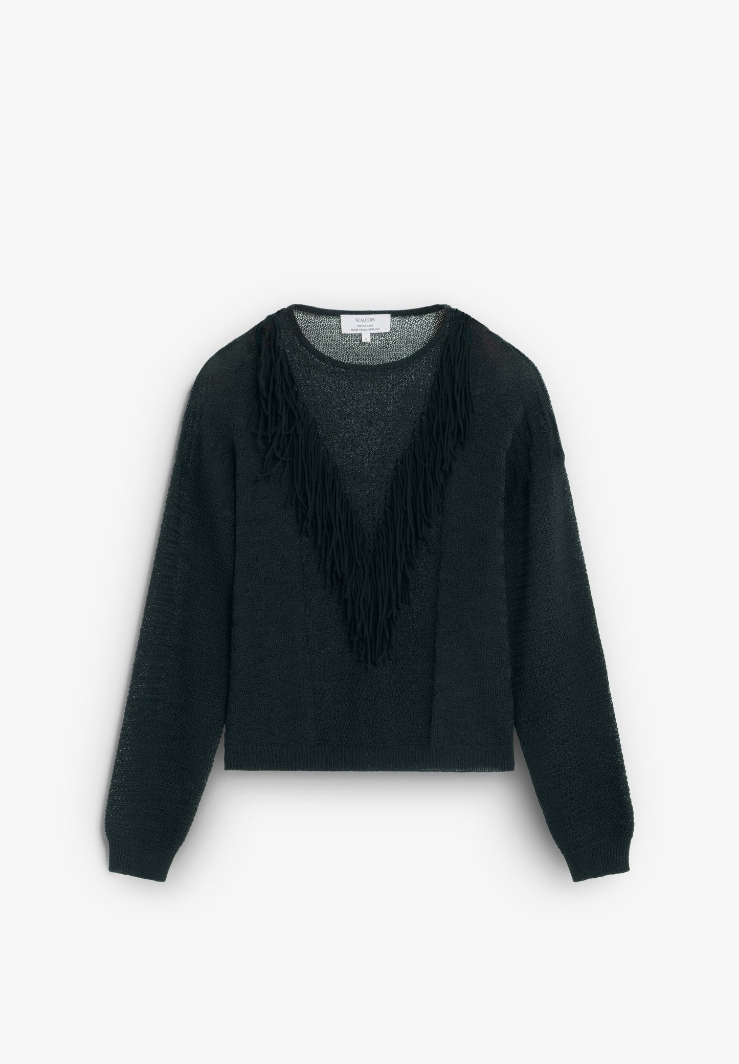 SWEATER DE RENDILHADO COM FRANJAS