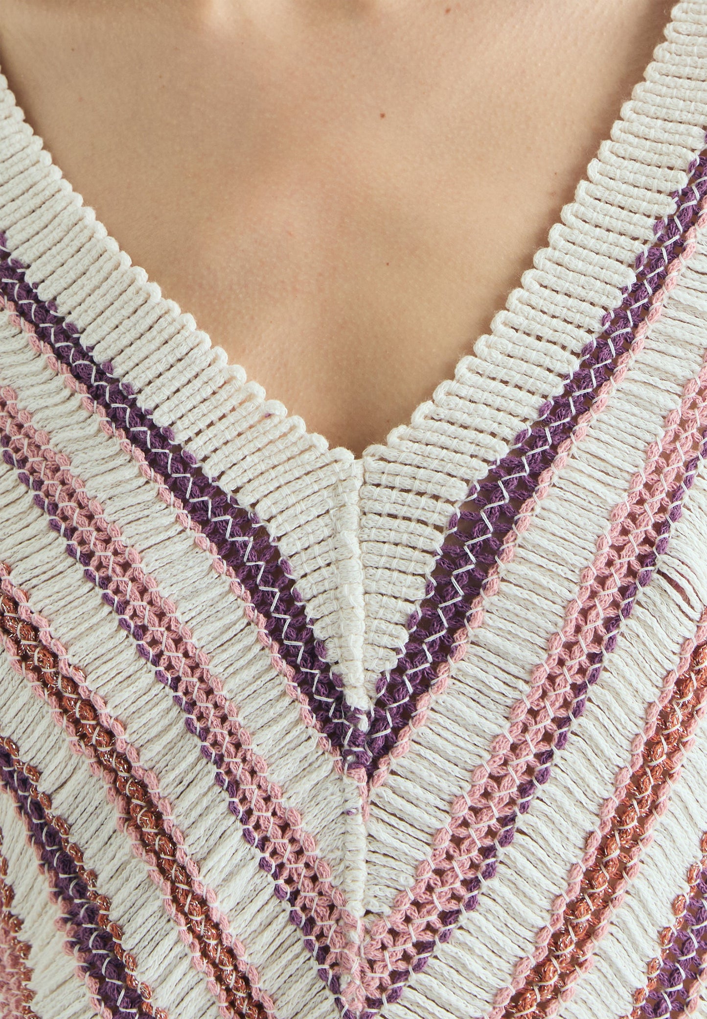 SWEATER ÀS RISCAS MULTICOLOR