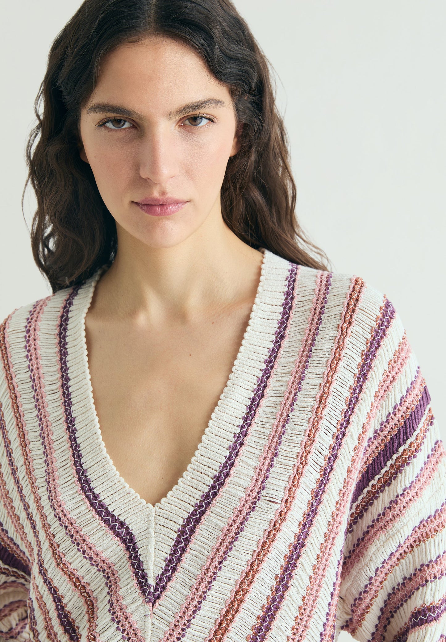 SWEATER ÀS RISCAS MULTICOLOR