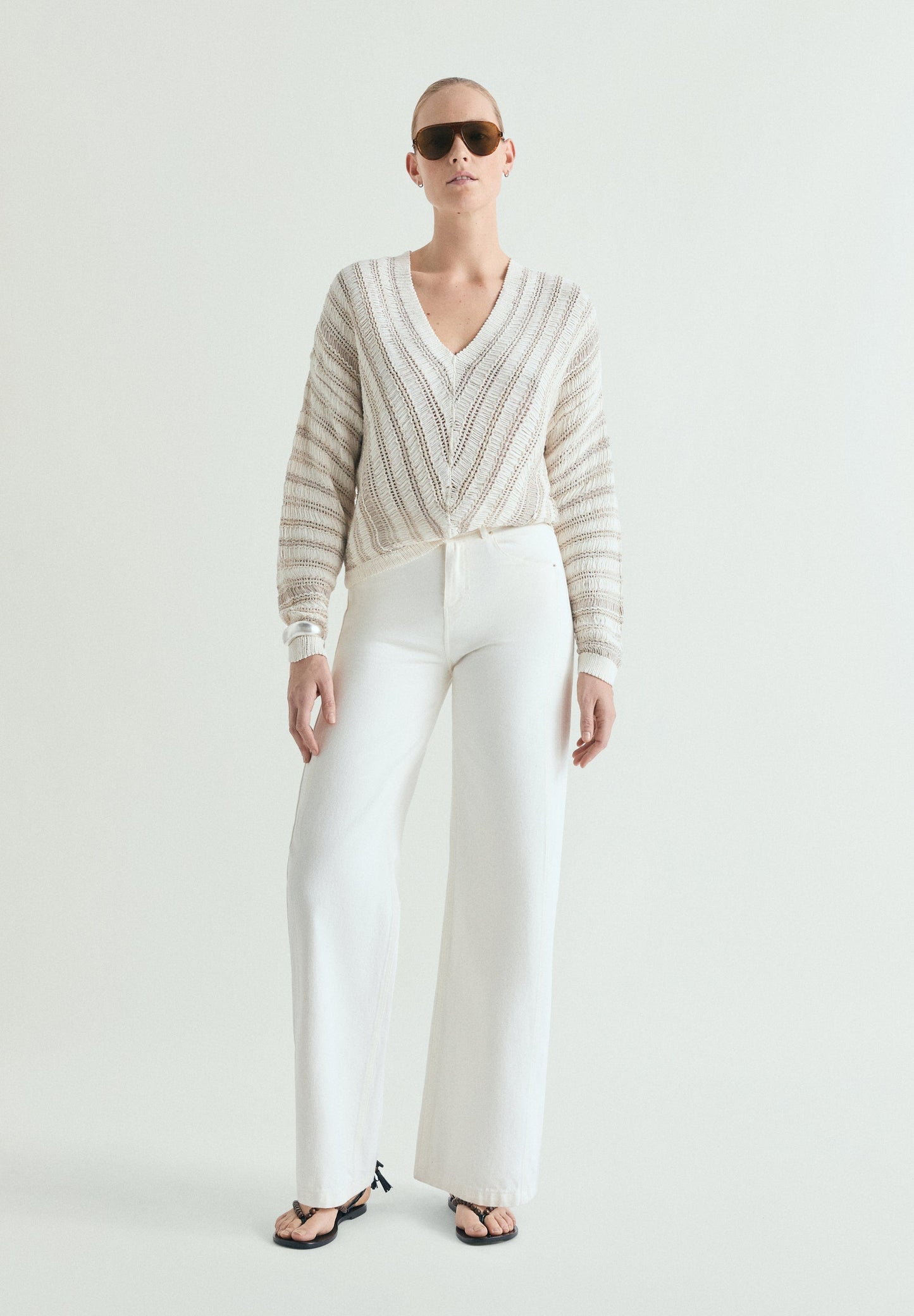 SWEATER ÀS RISCAS MULTICOLOR