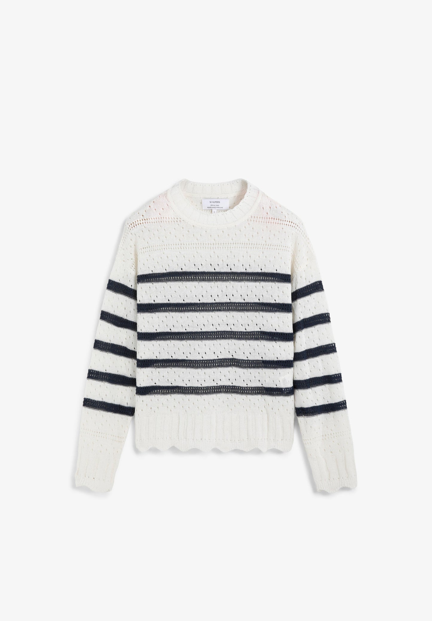 SWEATER DE MALHA ÀS RISCAS