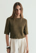 SWEATER DE MANGA CURTA CROPPED