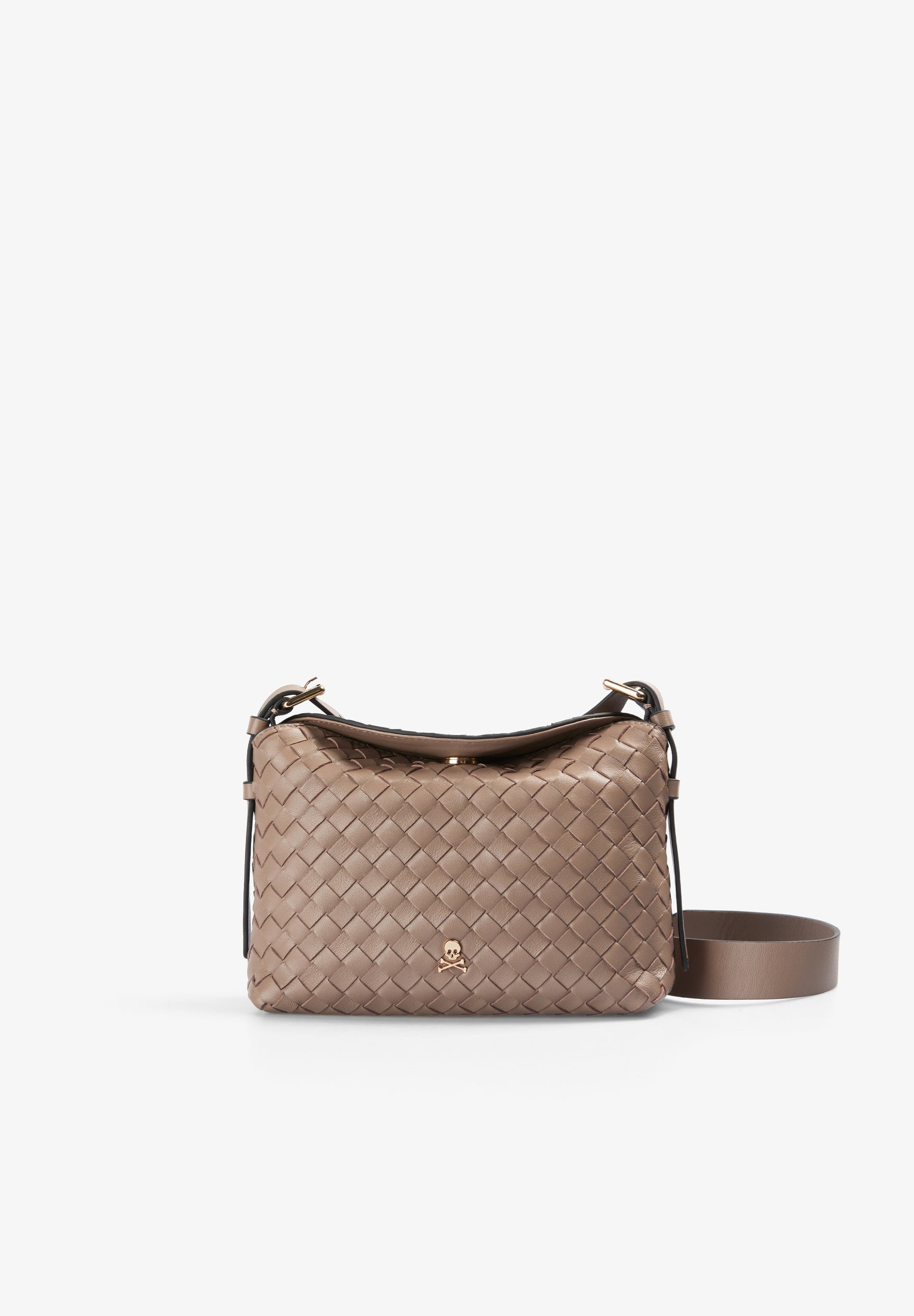 BOLSA A TIRACOLO EM PELE TRANÇADA