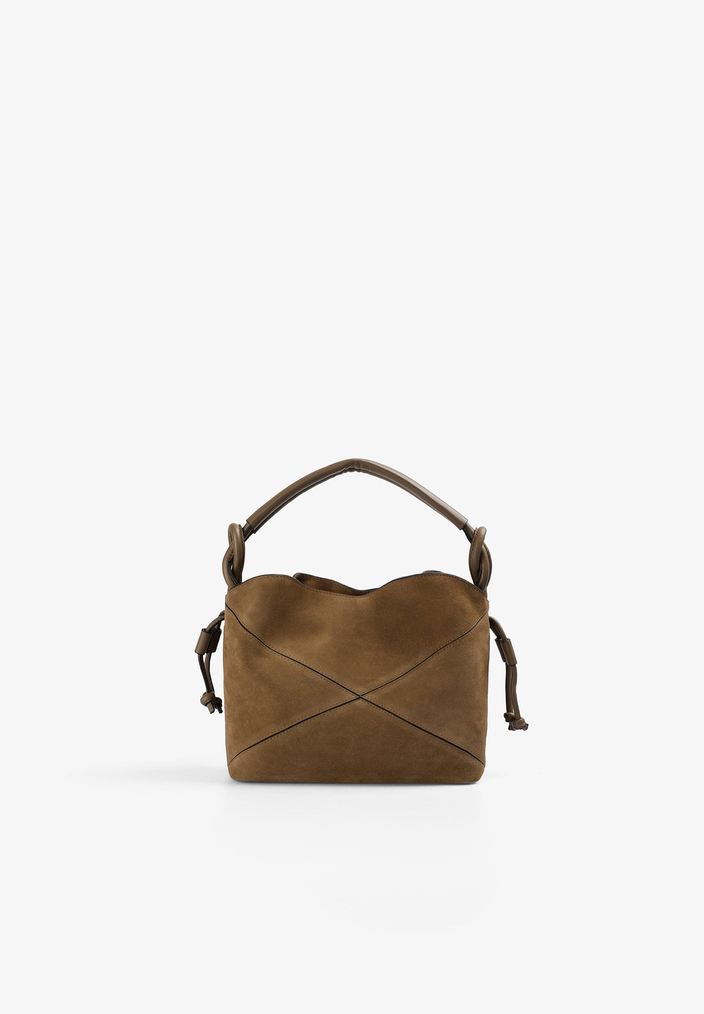 BOLSA BUCKET BAG EM PELE
