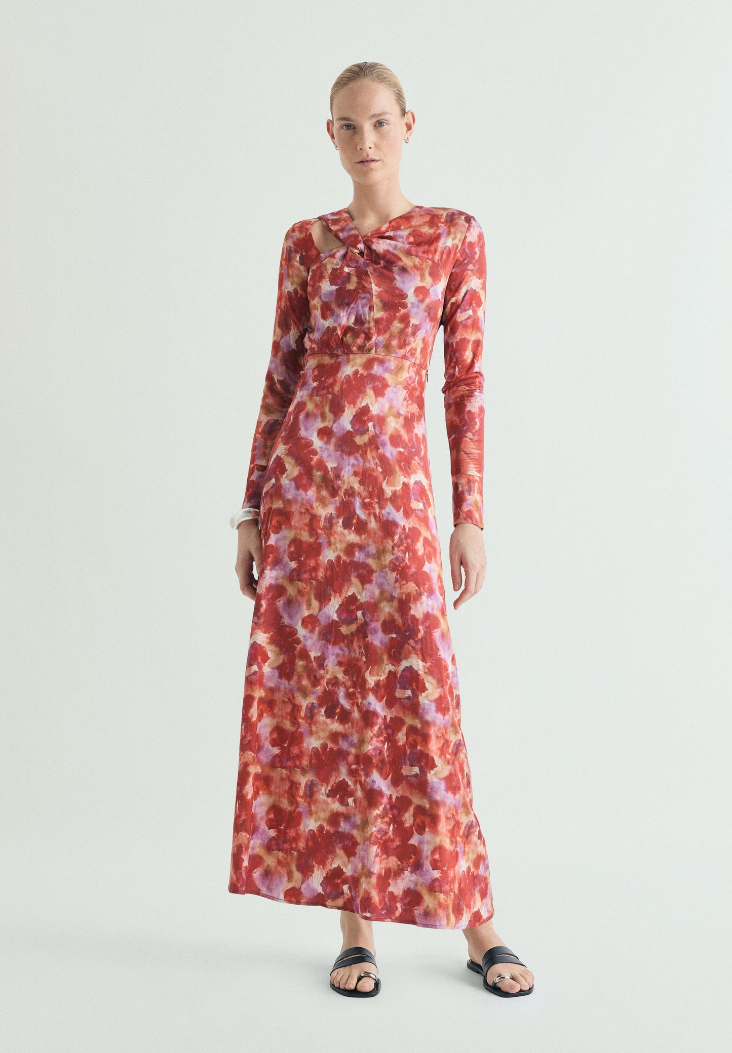 VESTIDO TIE-DYE COM ABERTURAS