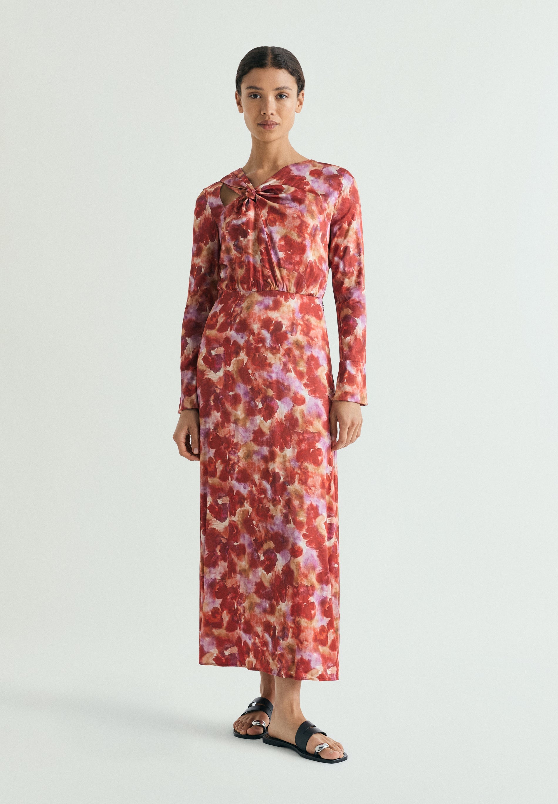 VESTIDO TIE-DYE COM ABERTURAS