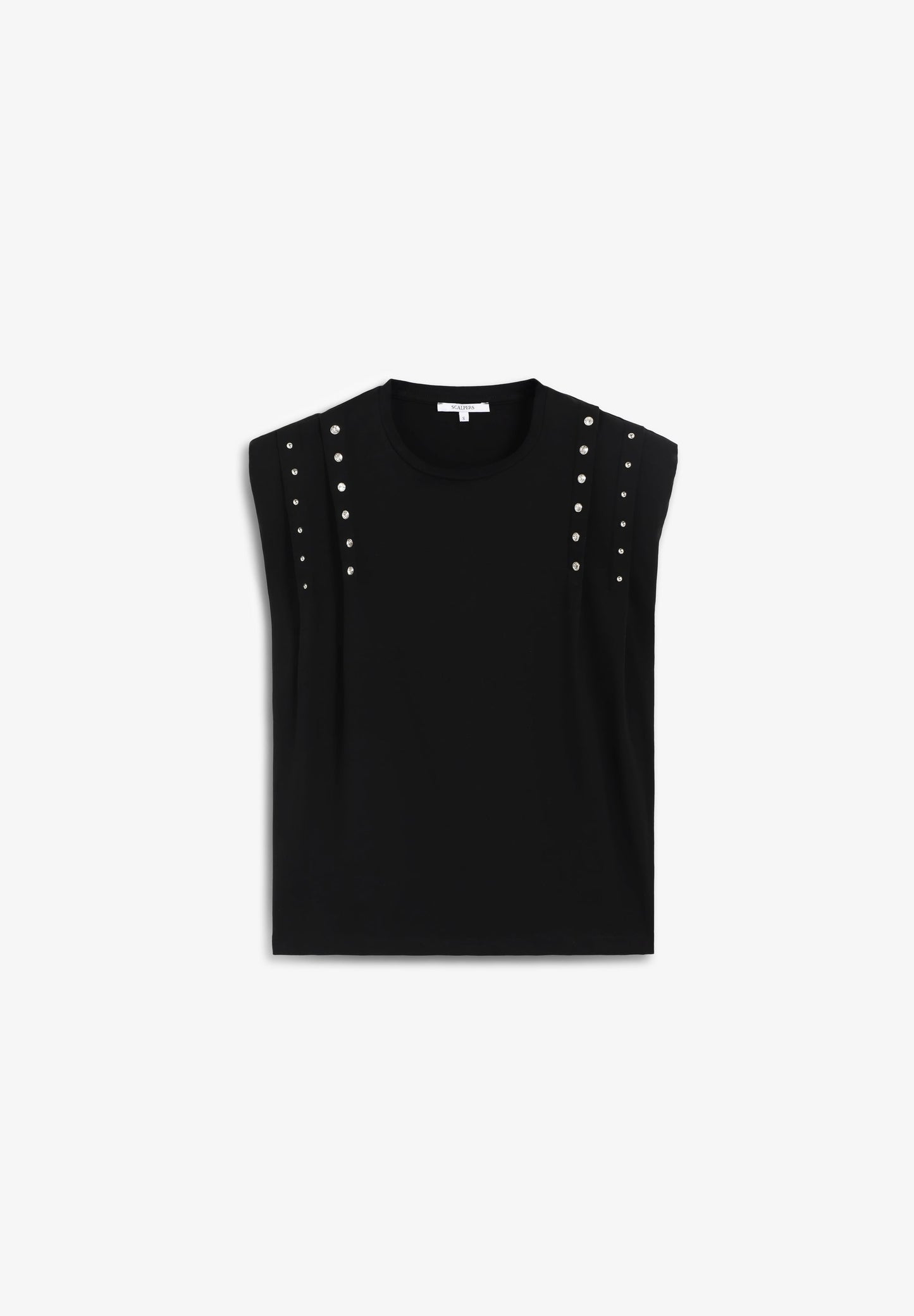 T-SHIRT COM TACHAS DE MANGA CAVA