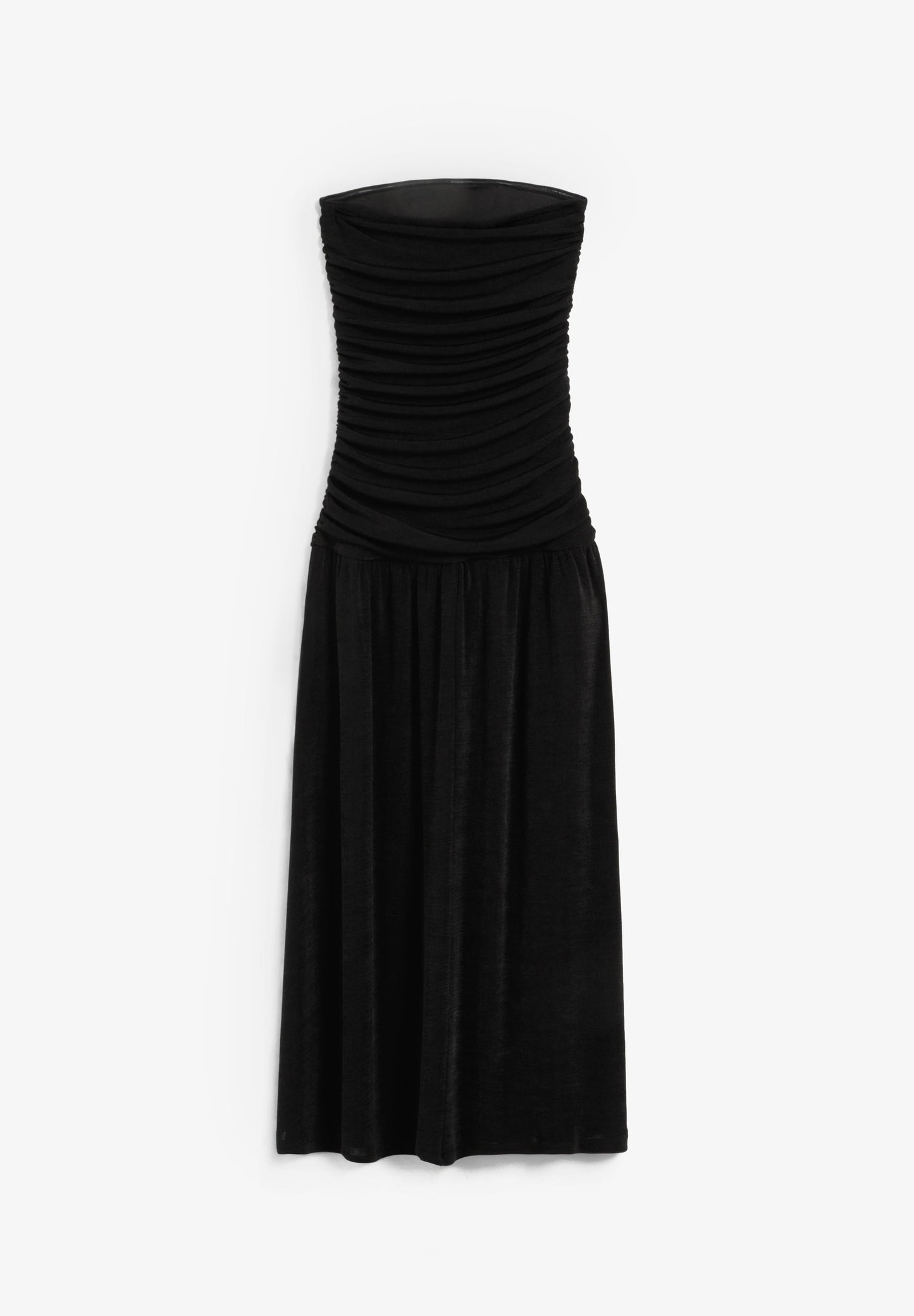 VESTIDO DE MALHA COM FRANZIDOS