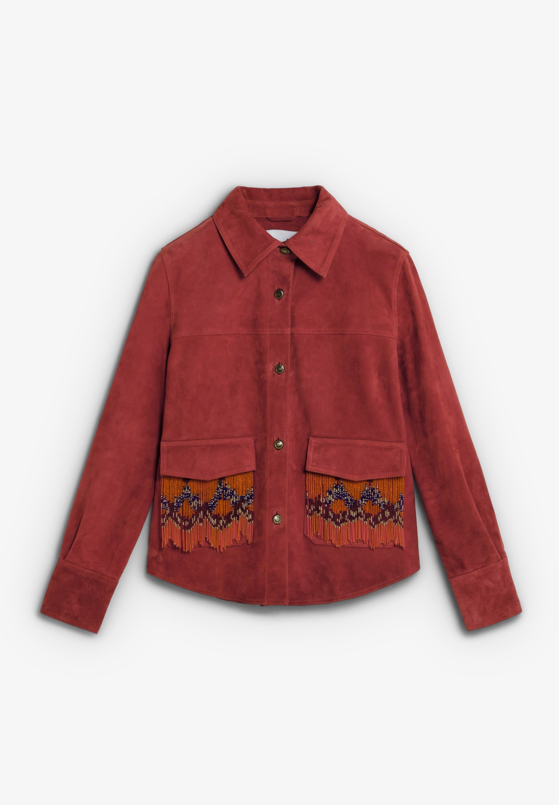 CARDIGAN EM CAMURÇA COM CONTAS