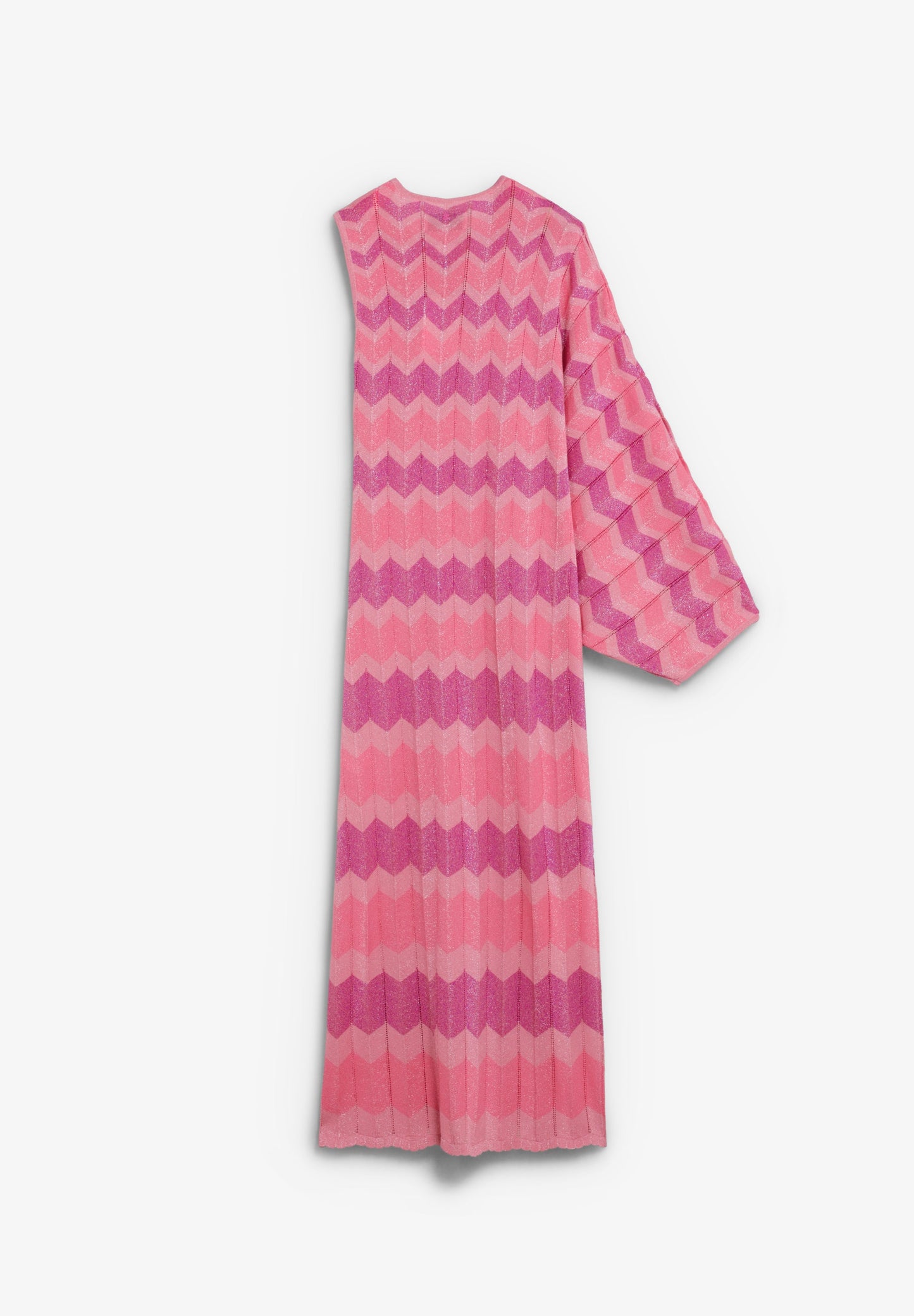 VESTIDO ASSIMÉTRICO DE MALHA COM FIO METALIZADO