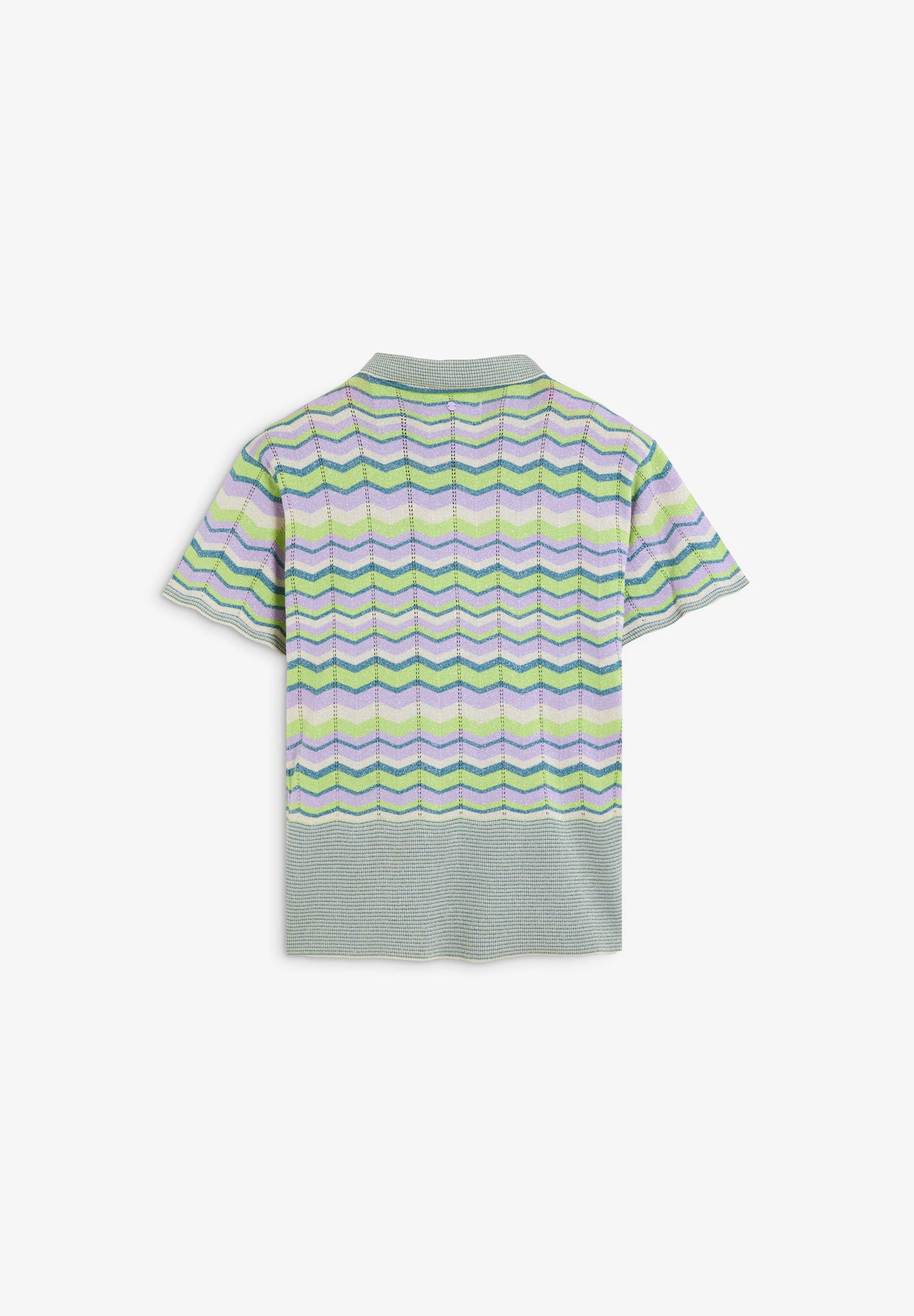 CAMISA POLO DE MALHA COM FIO METALIZADO