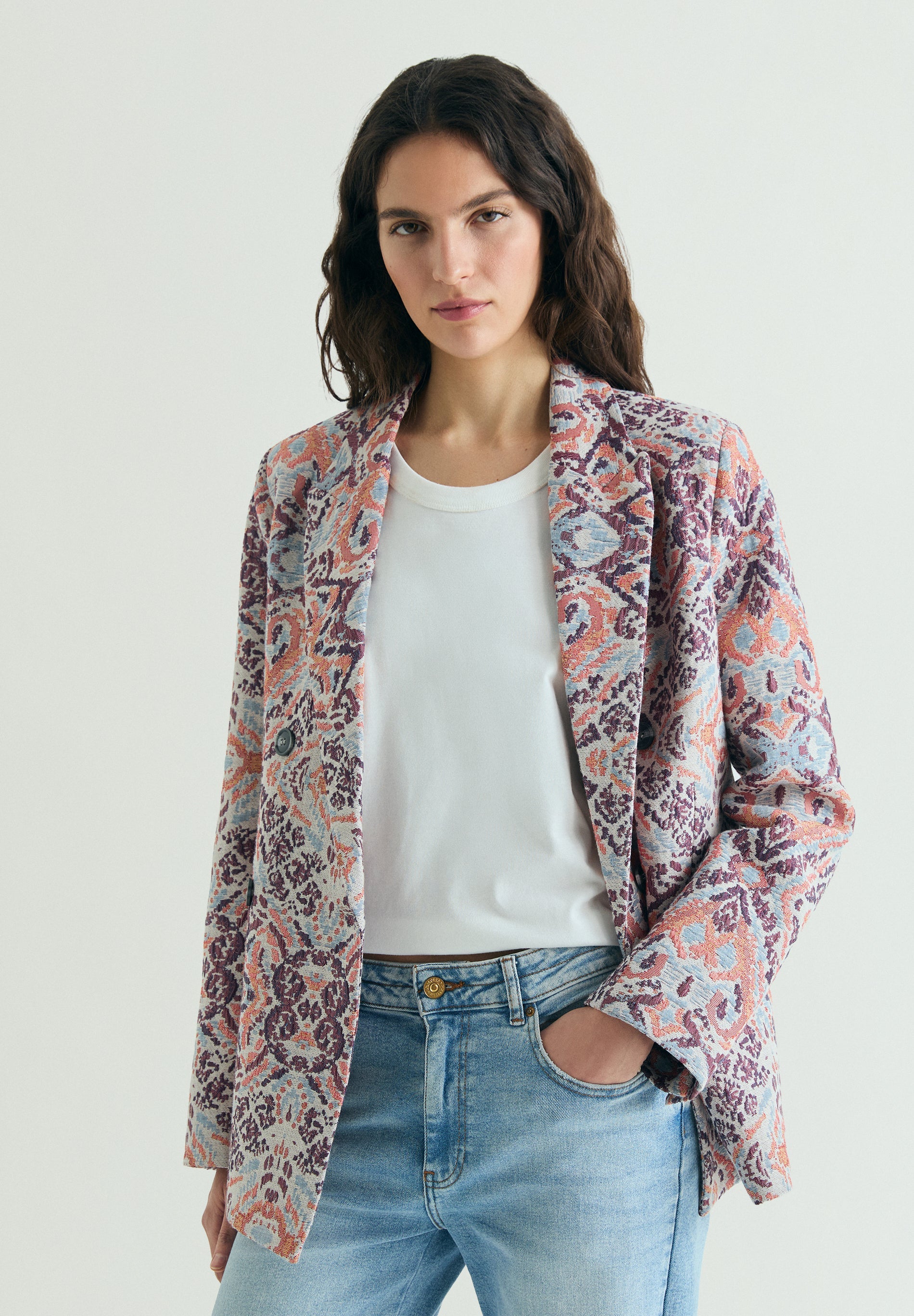 BLAZER ESTAMPADO EM JACQUARD
