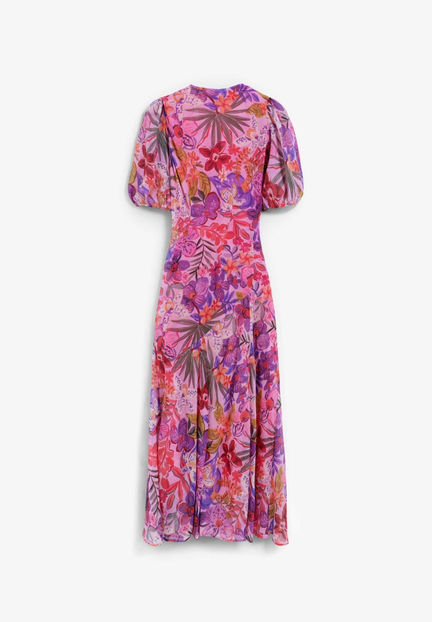 VESTIDO MAXI COM PADRÃO FLORAL