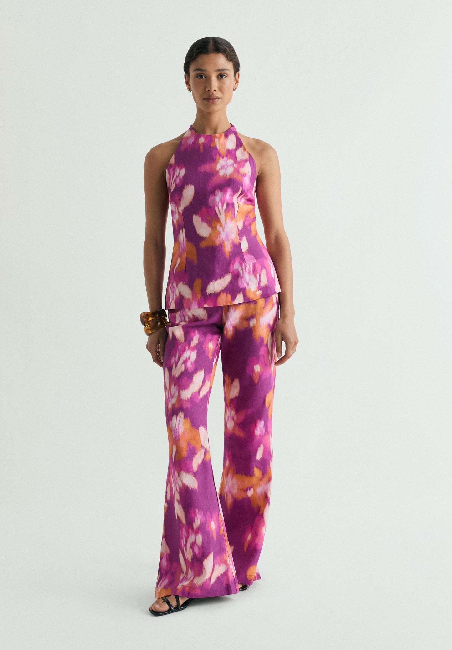 TOP DE LINHO COM ESTAMPADO FLORAL