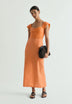 VESTIDO EM LINHO DRAPEADO