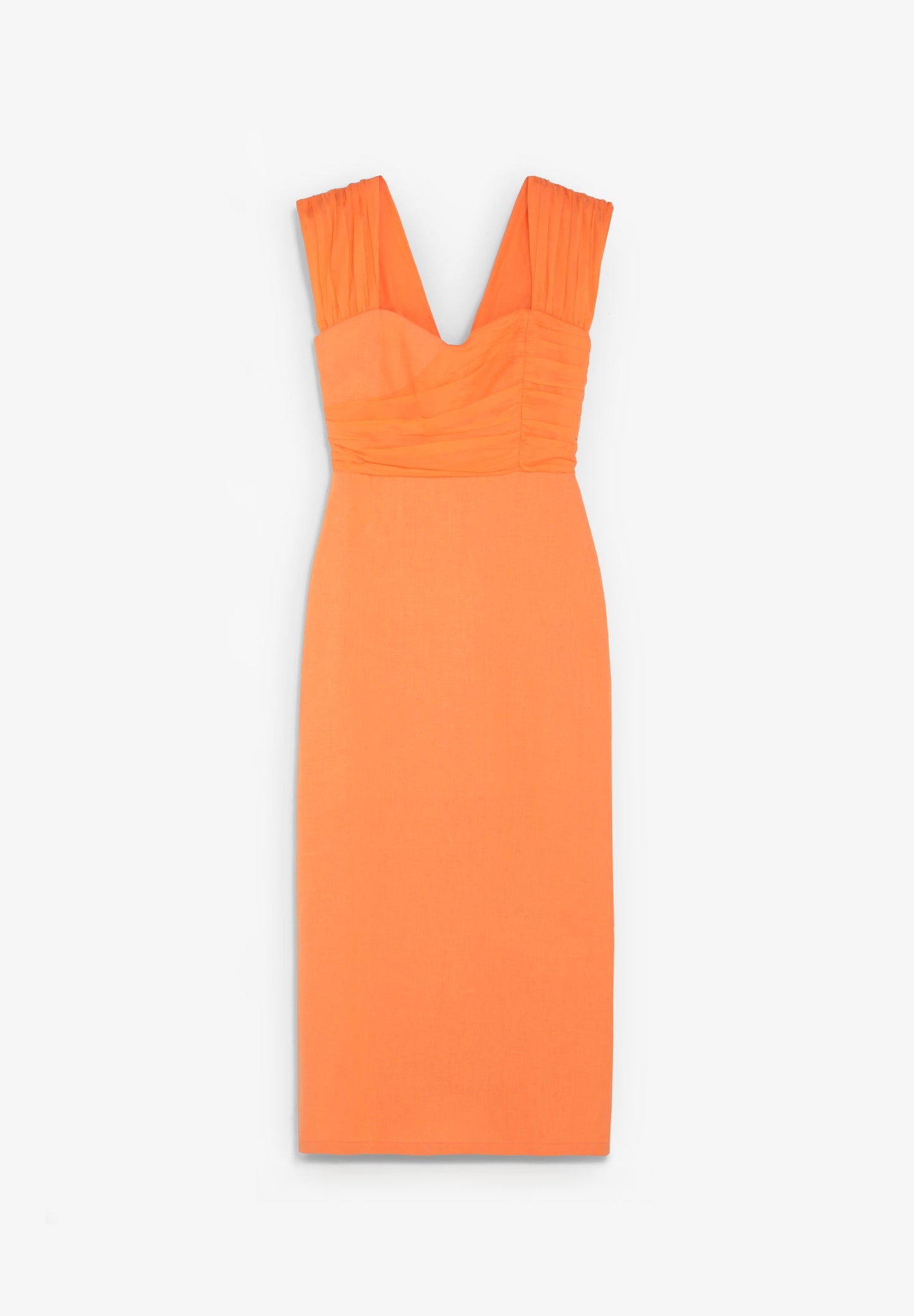 VESTIDO EM LINHO DRAPEADO