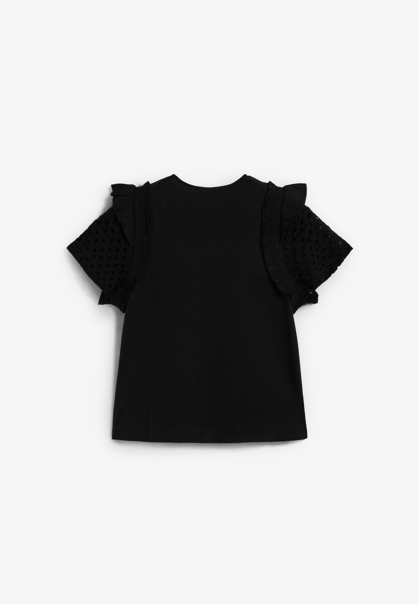 T-SHIRT COM MANGAS RENDILHADAS