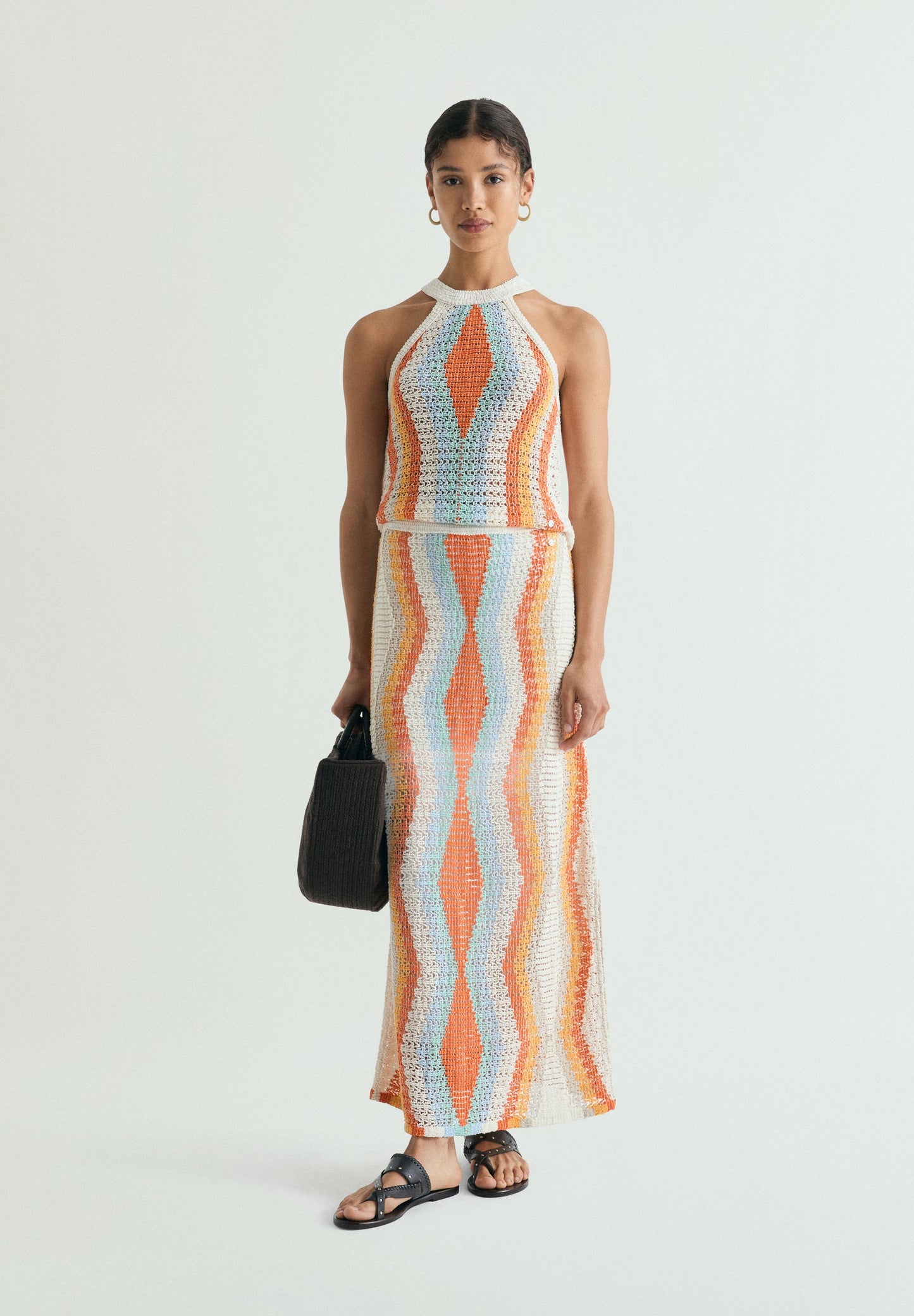 SAIA EM CROCHET MULTICOLOR