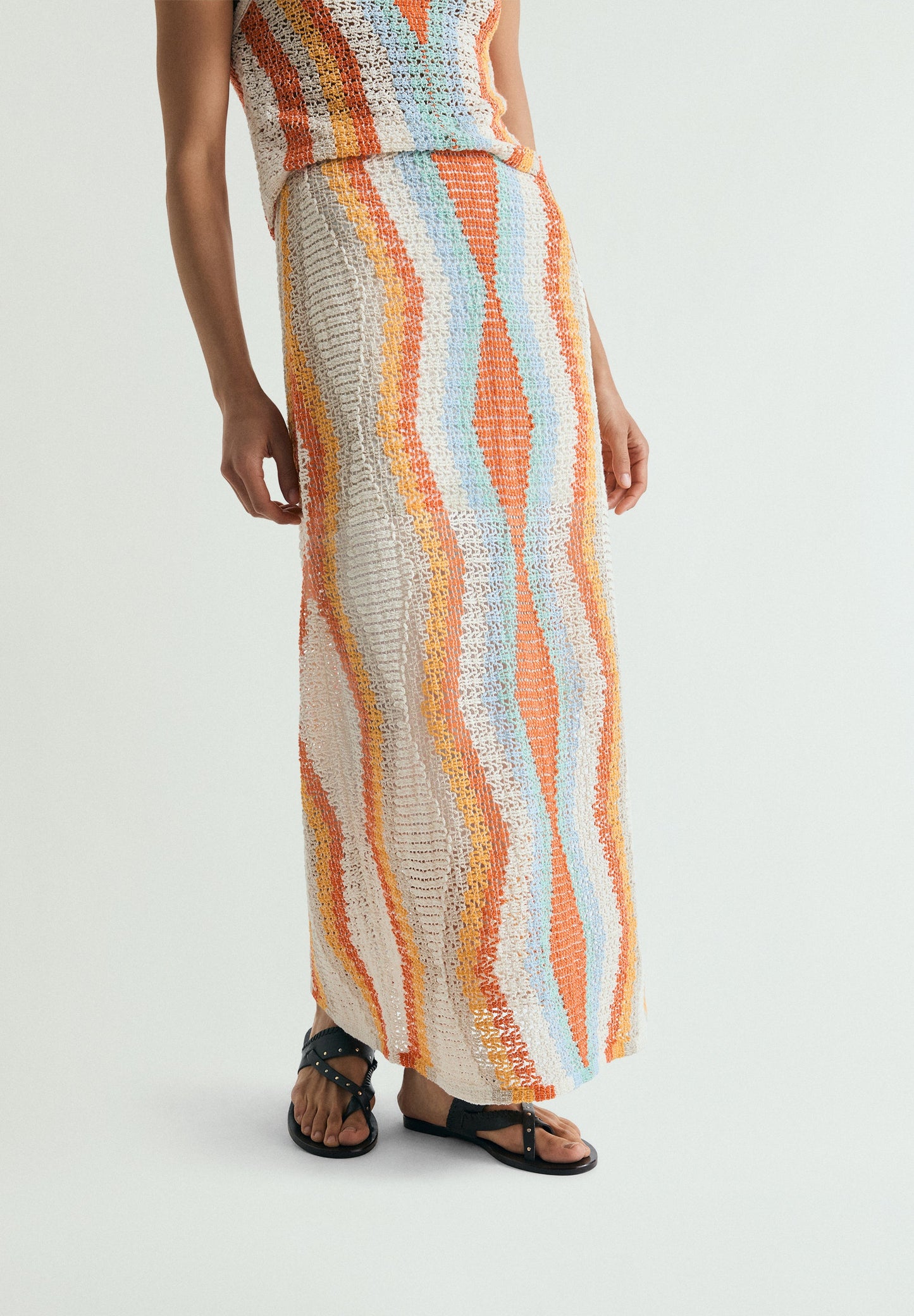 SAIA EM CROCHET MULTICOLOR