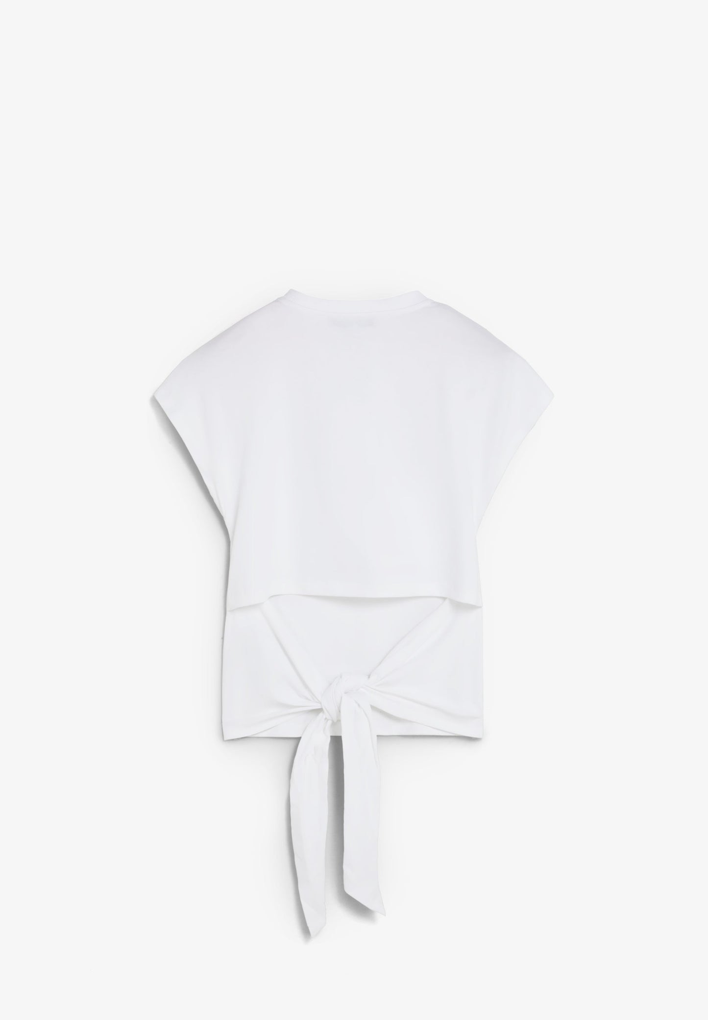 T-SHIRT COM STRASS E NÓ ATRÁS