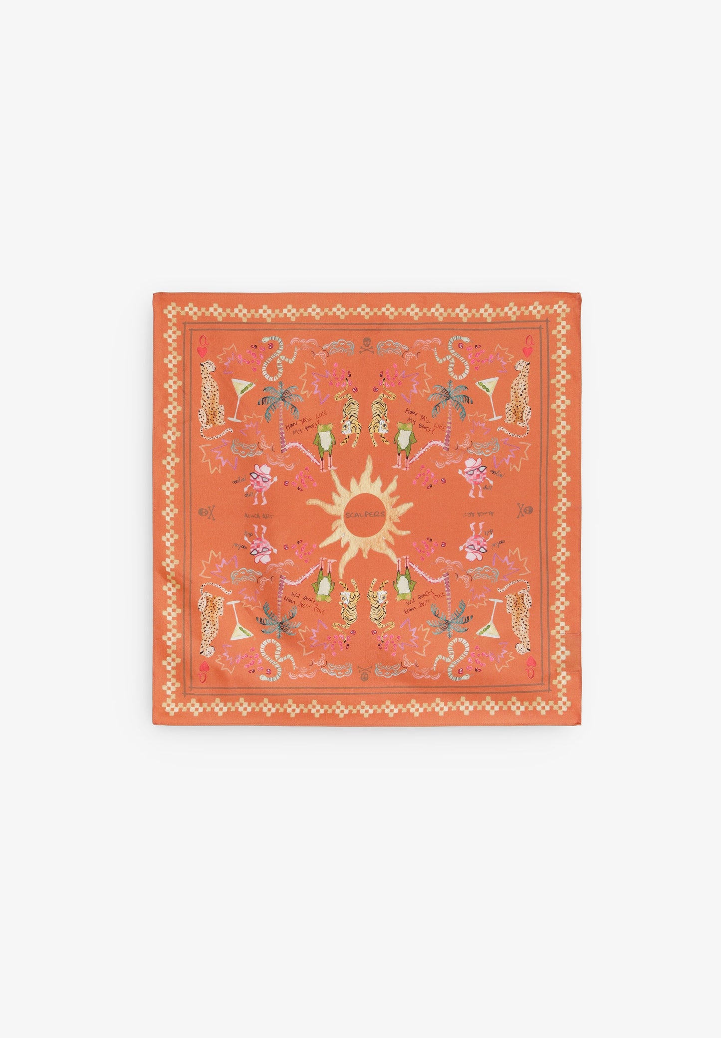 LENÇO DE BOLSO ESTAMPADO 100% SEDA