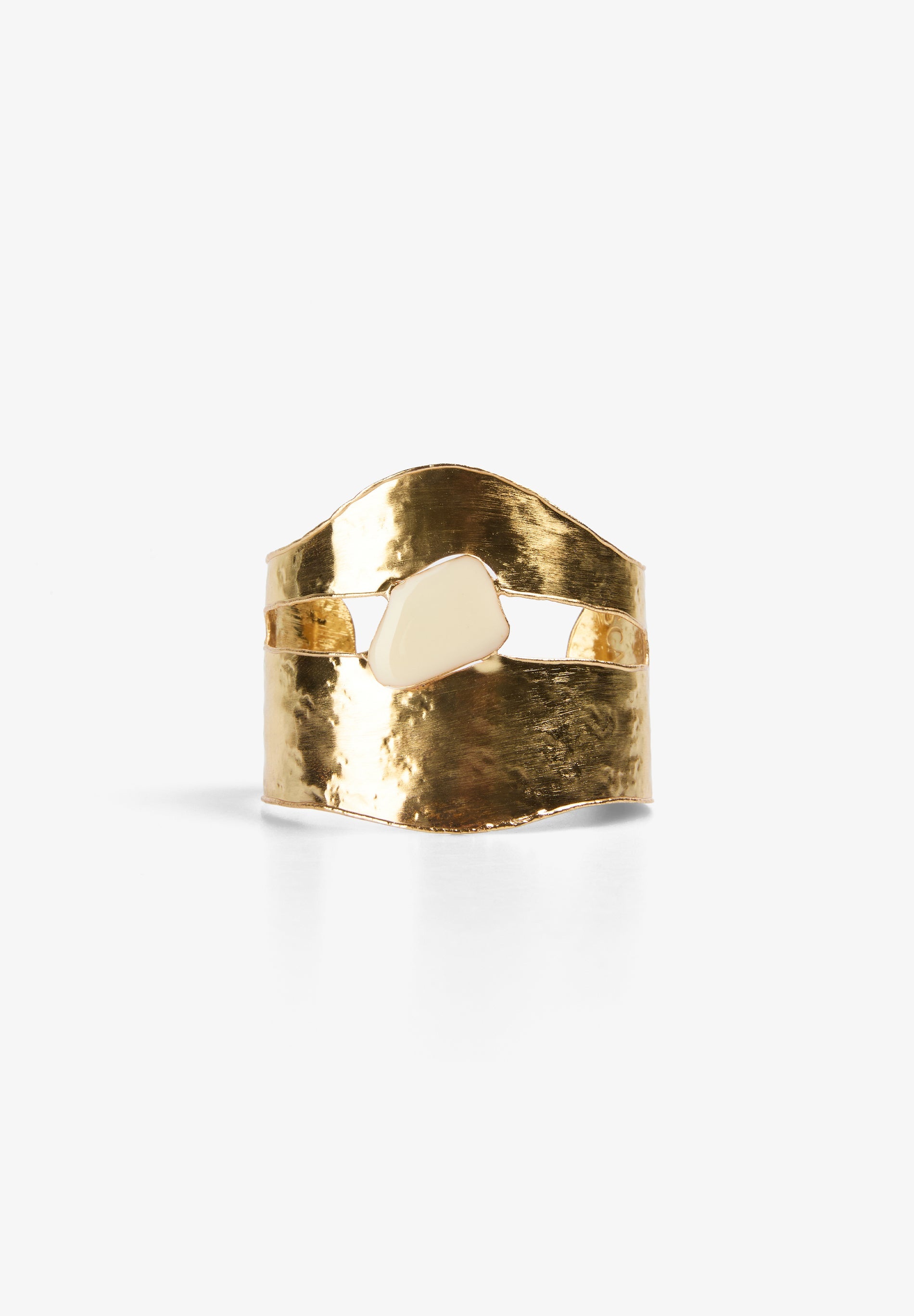BRACELETE DOURADA COM TEXTURA