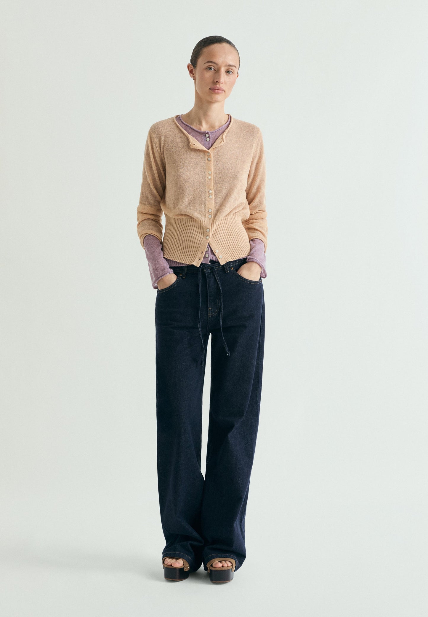 CARDIGAN COM LAÇO NA GOLA