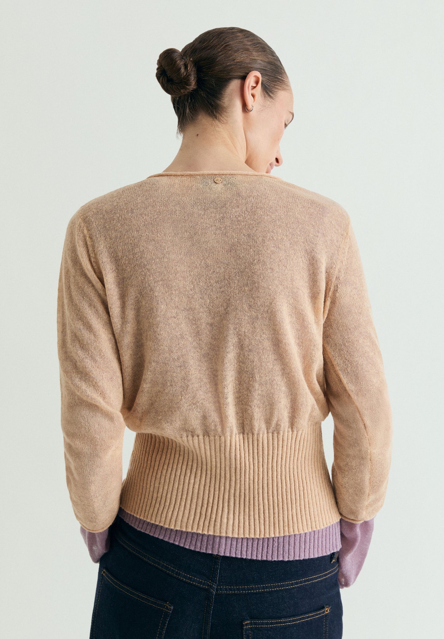 CARDIGAN COM LAÇO NA GOLA