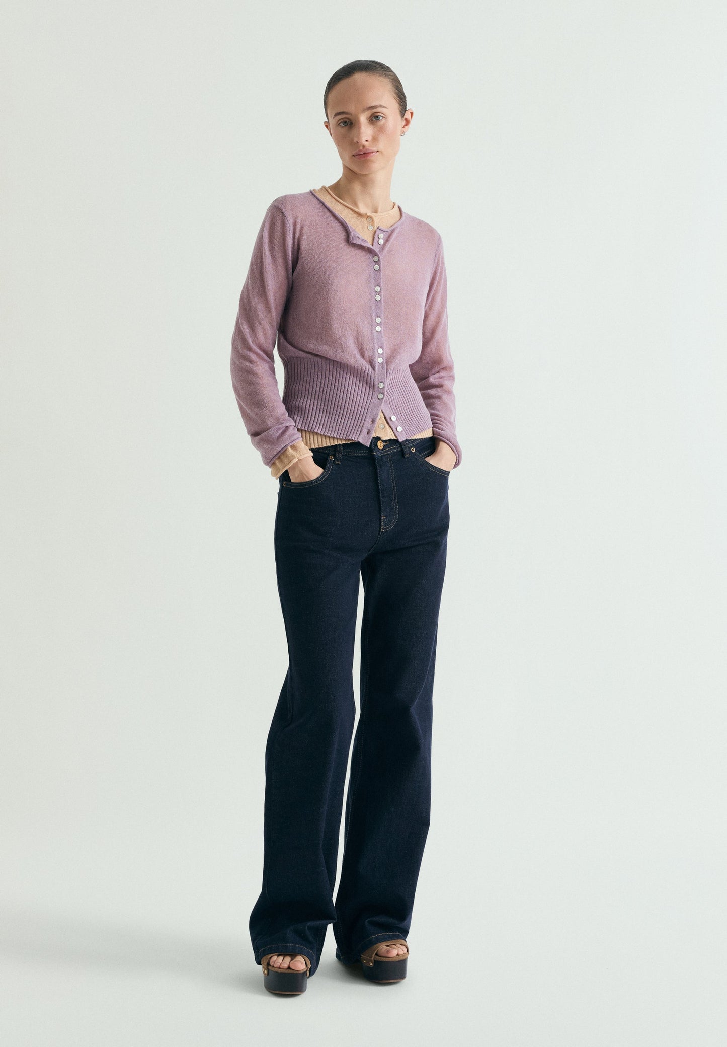 CARDIGAN COM LAÇO NA GOLA