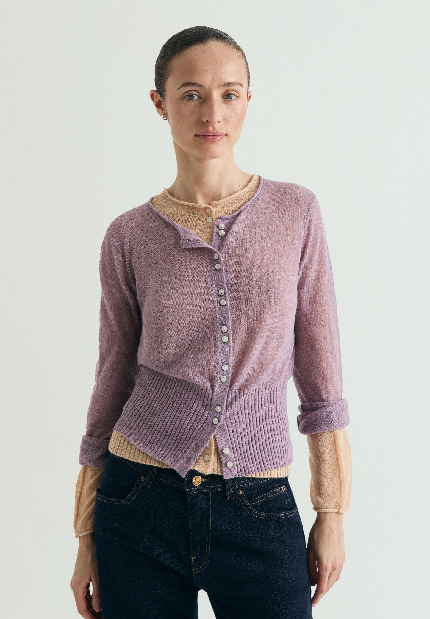 CARDIGAN COM LAÇO NA GOLA