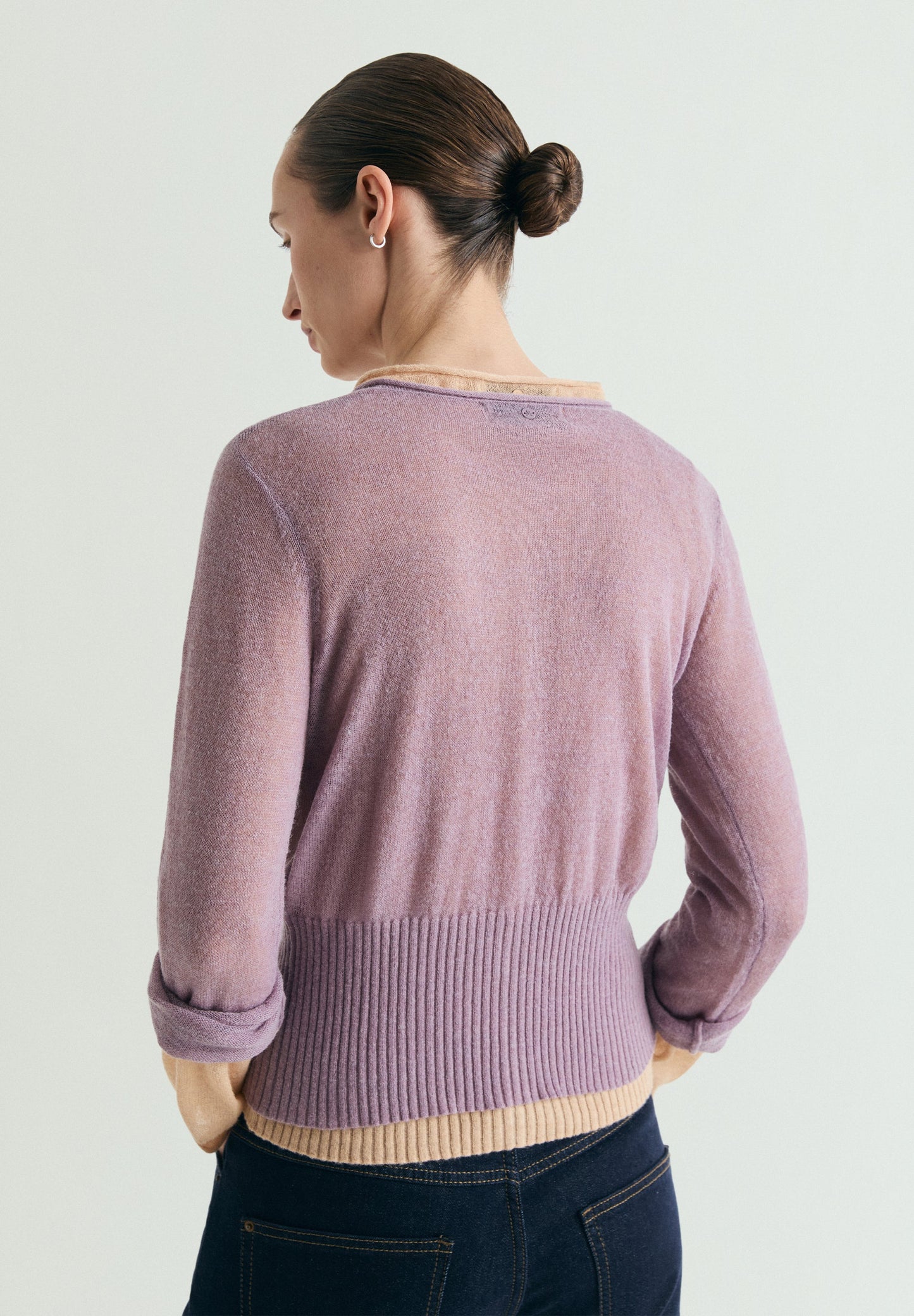 CARDIGAN COM LAÇO NA GOLA